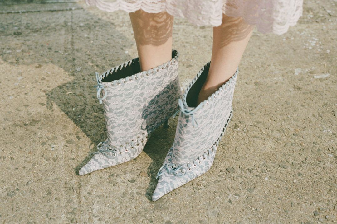 LEVEL BOOT, DENIM LACE