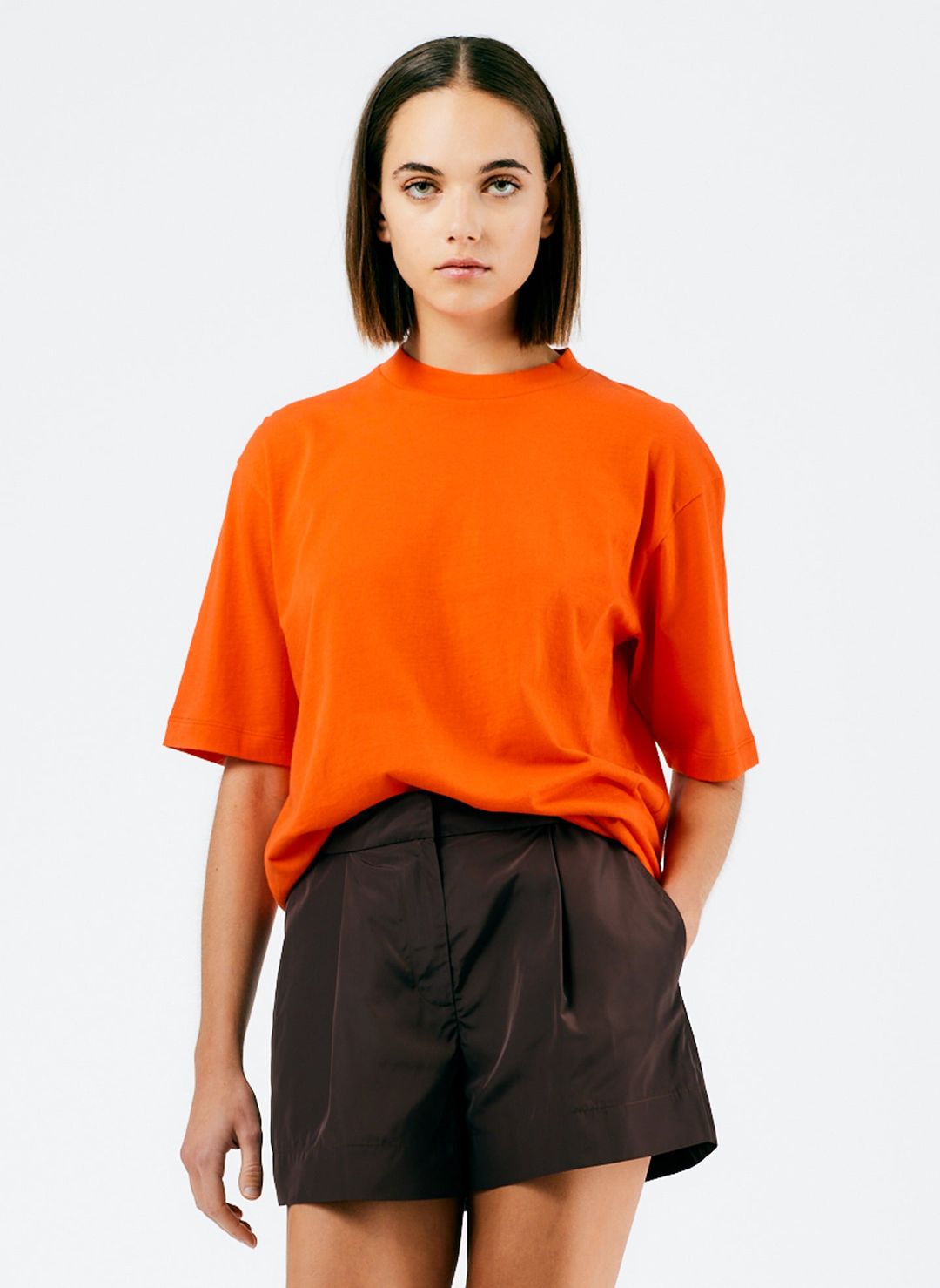 Mock Neck Unisex T-Shirt #4