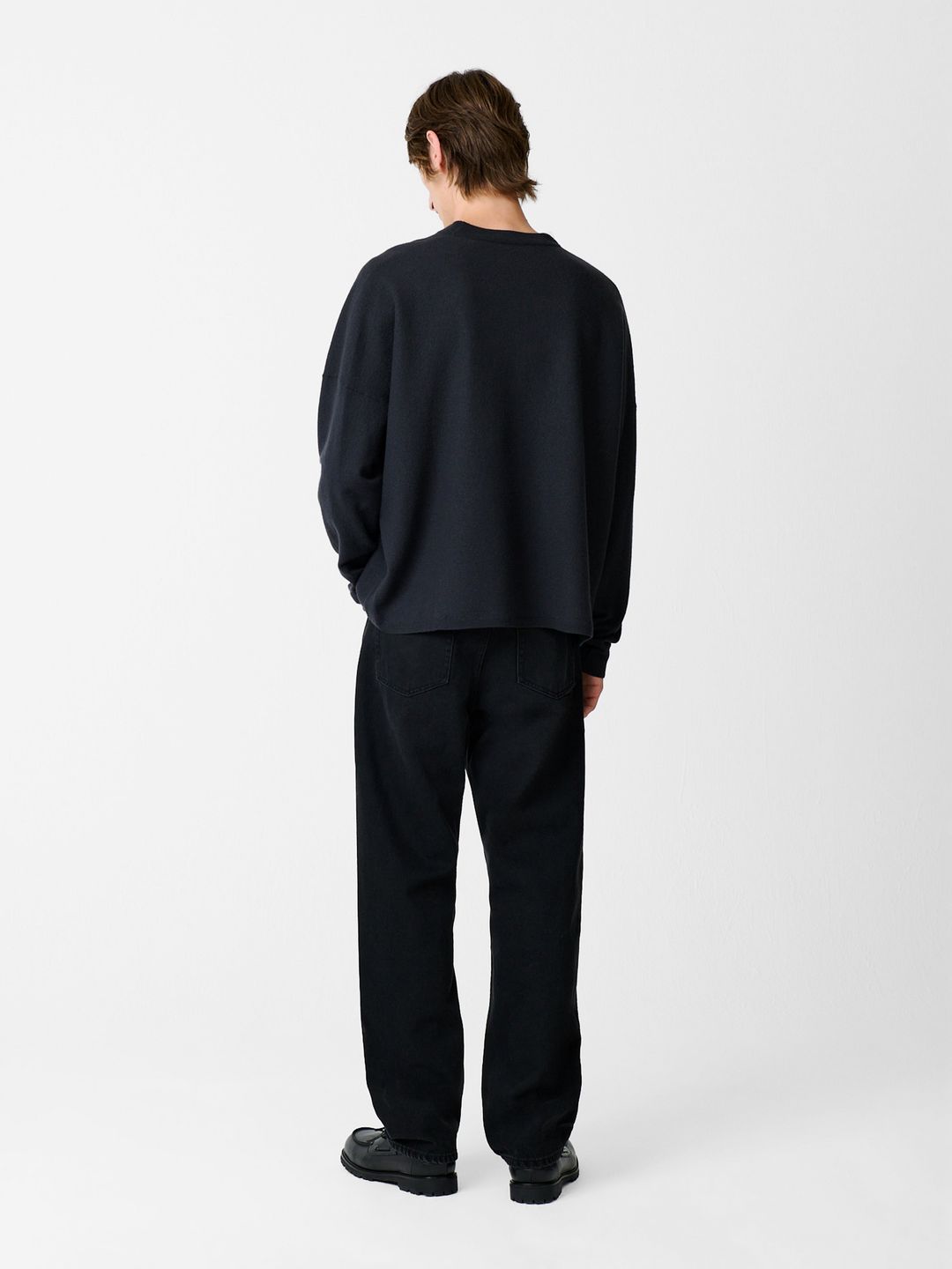 Riso Straight Leg Denim Pant in Washed Black #4