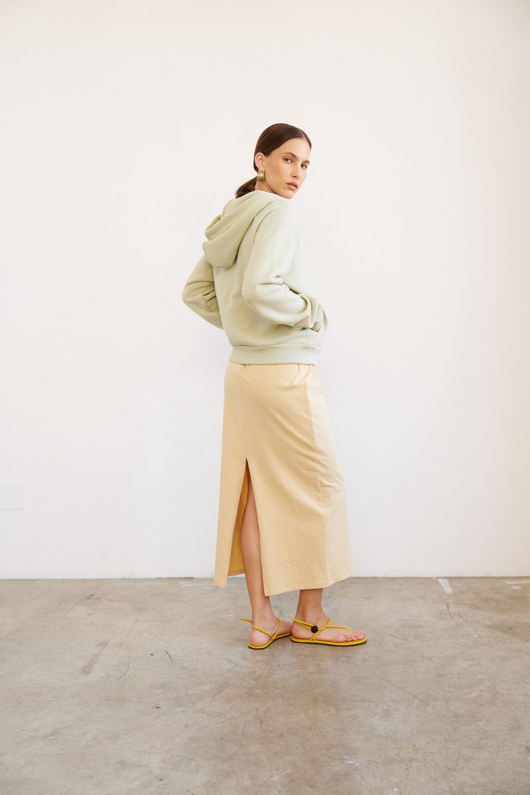 The Column Skirt in Butter #9