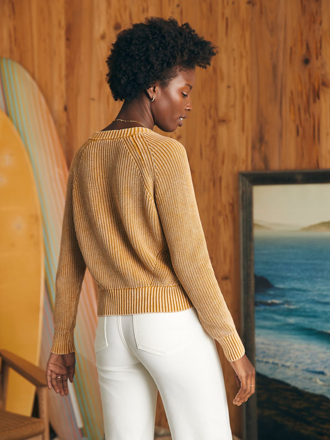 Sunwashed Fisherman Cardigan - Golden Brown #6