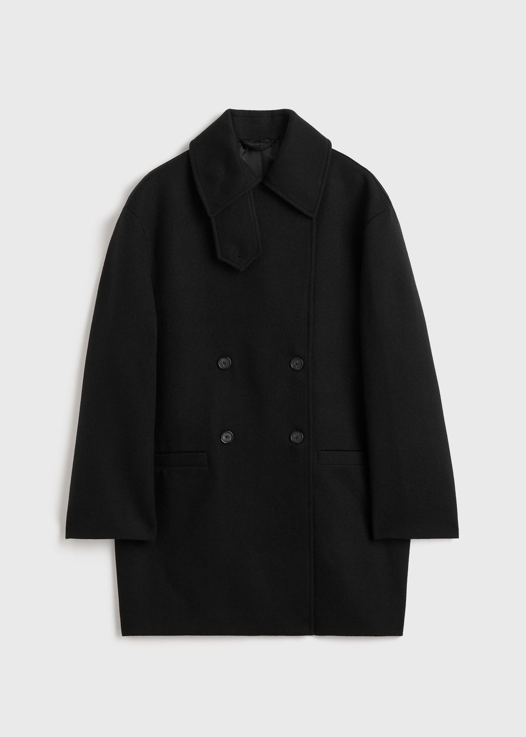 Broad peacoat black #6