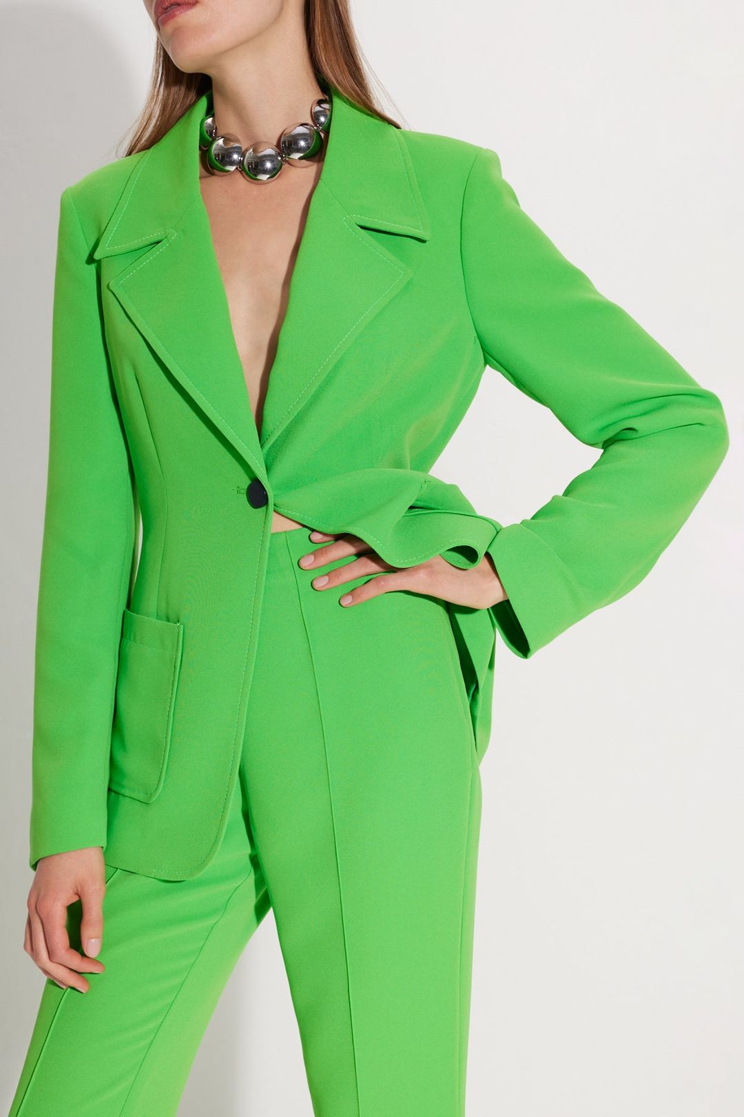 Zypresse Crepe Pants in Gummy Green