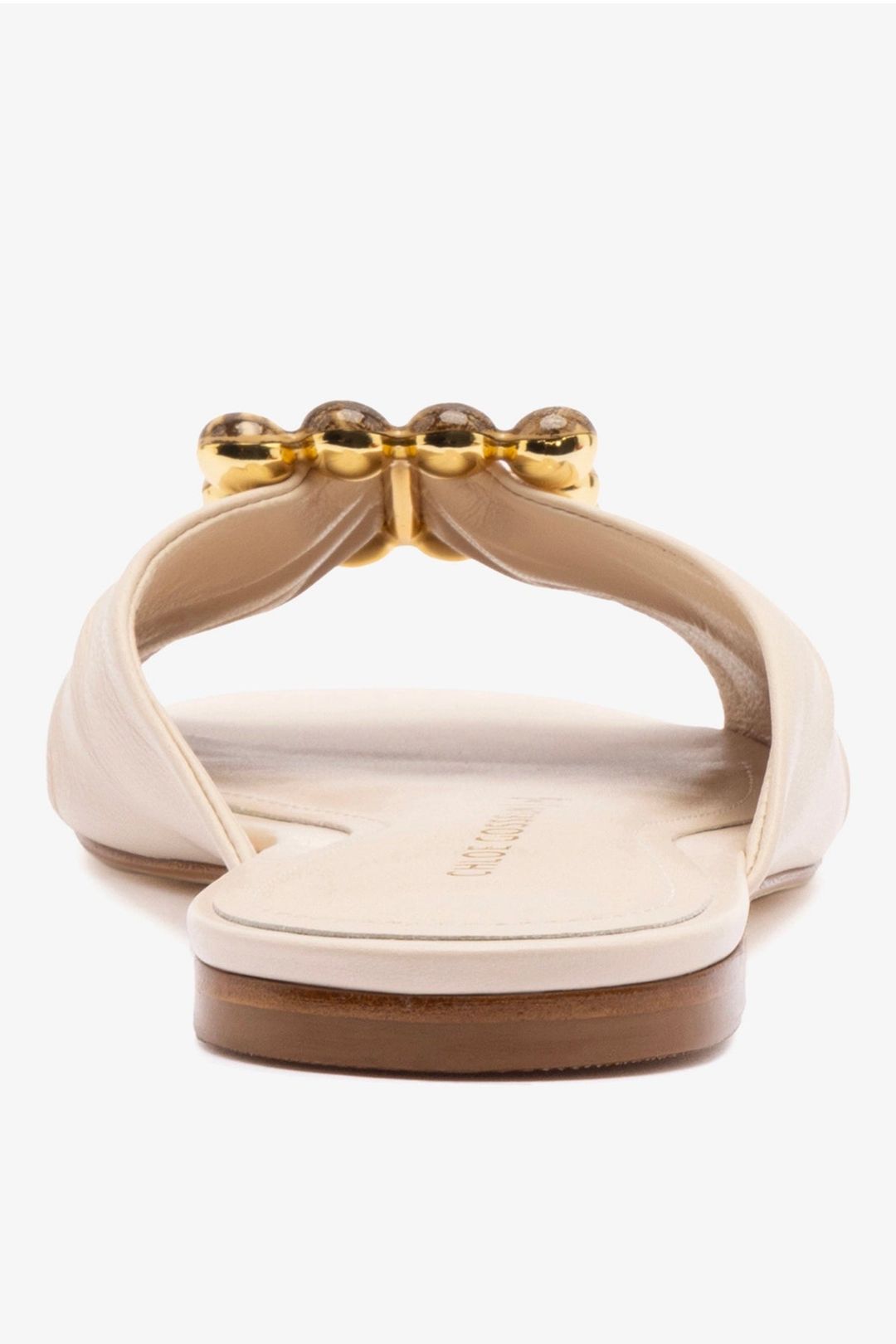 Chloe Gosselin by Larroudé Nova Flat In Puff Cream Leather #4