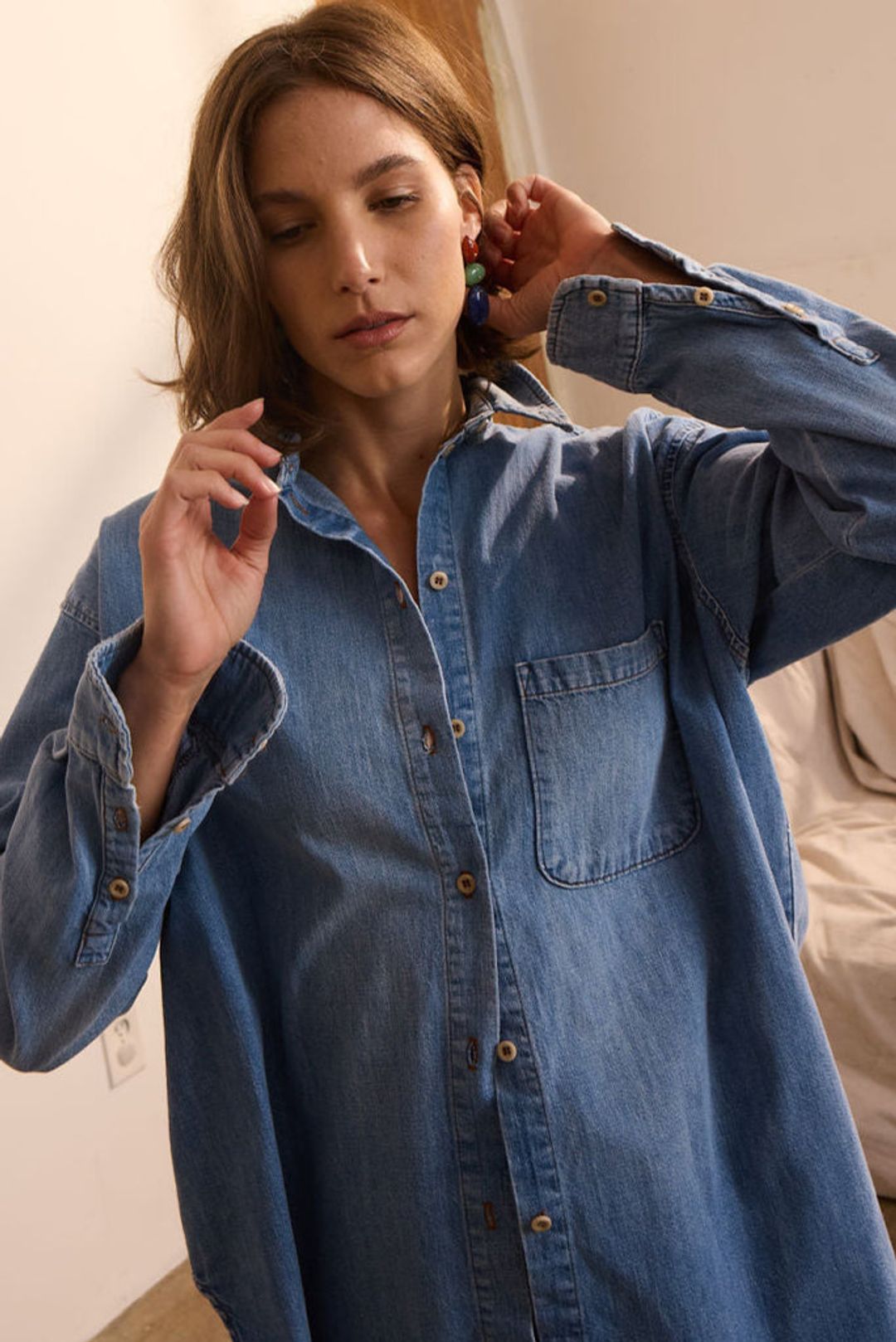 The Essential Denim Shirt in Timeworn Indigo #3