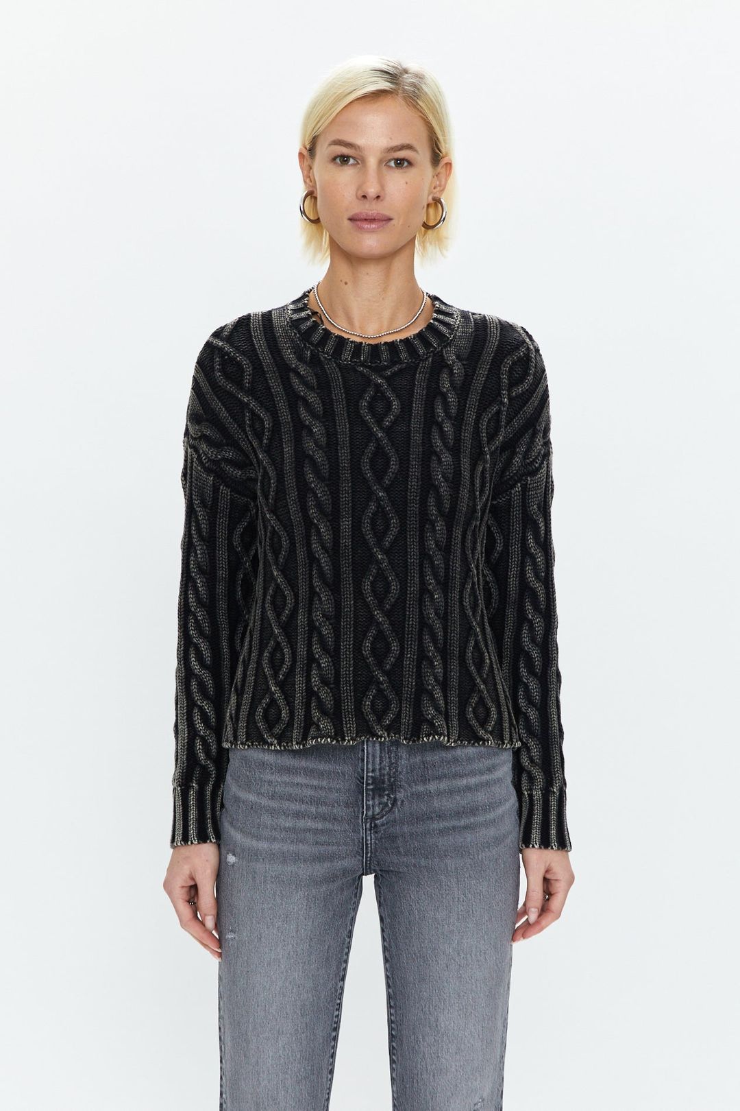 Eva Pullover Sweater - Sandwashed Black