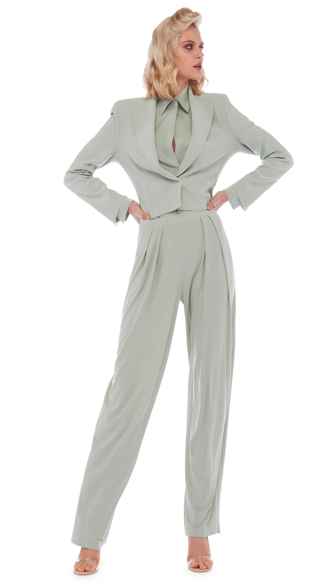 TAPERED PLEATED TROUSER #5