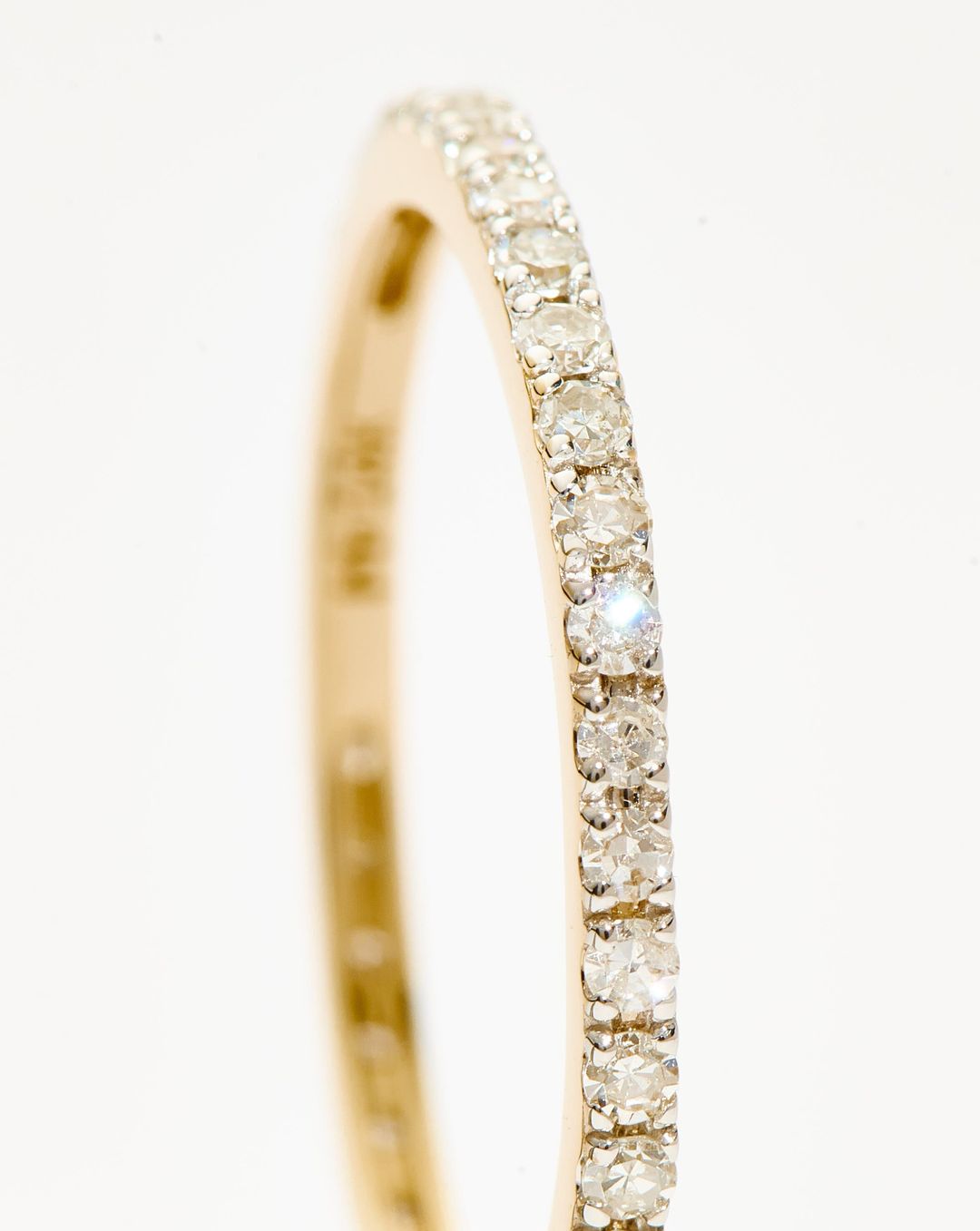 Fine Slim Eternity Ring | 14ct Solid Gold/Diamond #4