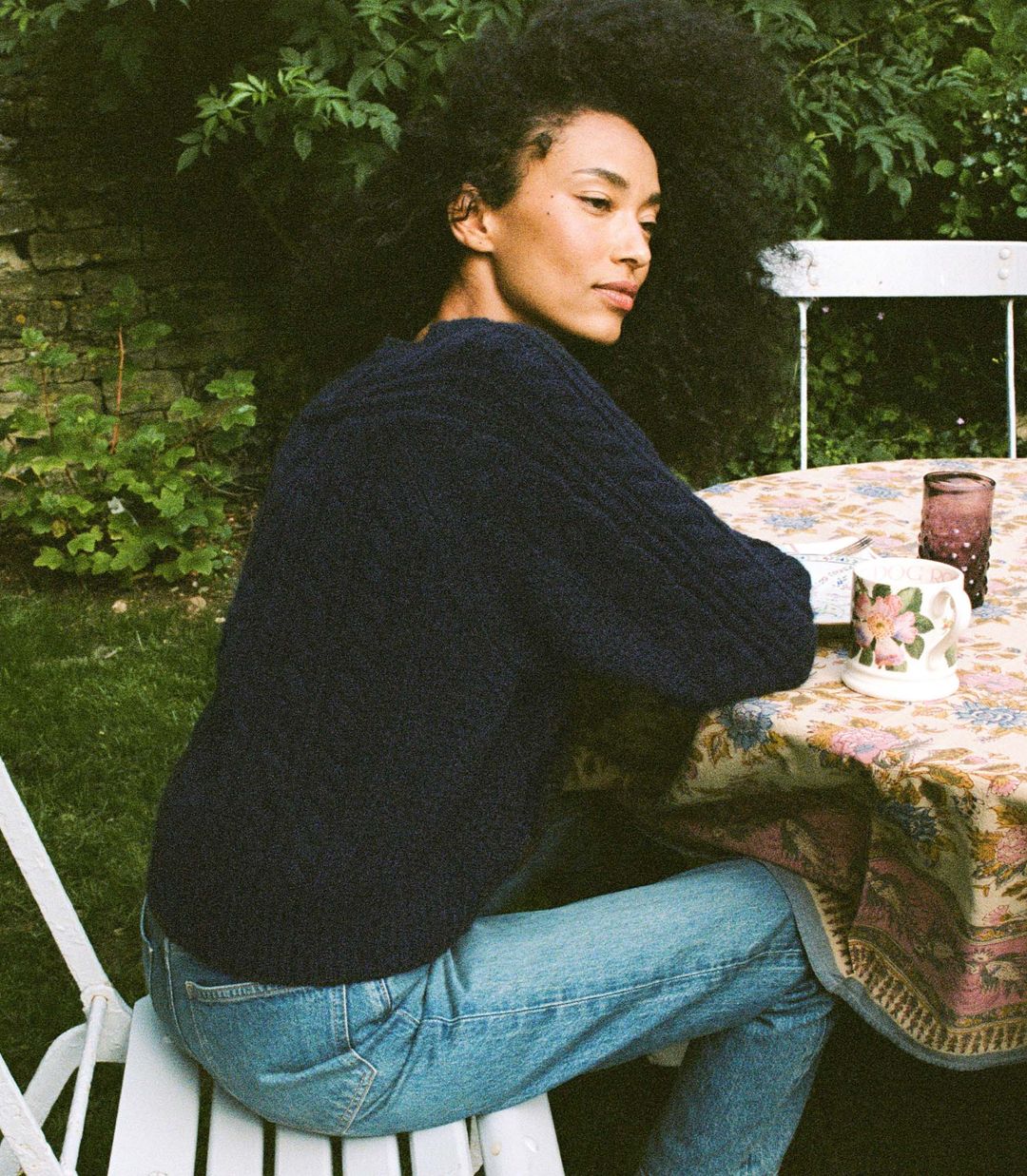 CRESSIDA CASHMERE SWEATER -- NAVY #3