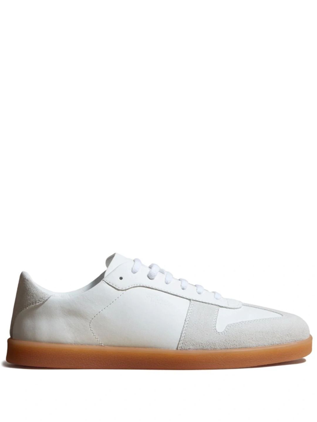 Walker suede-trimmed leather sneakers #2