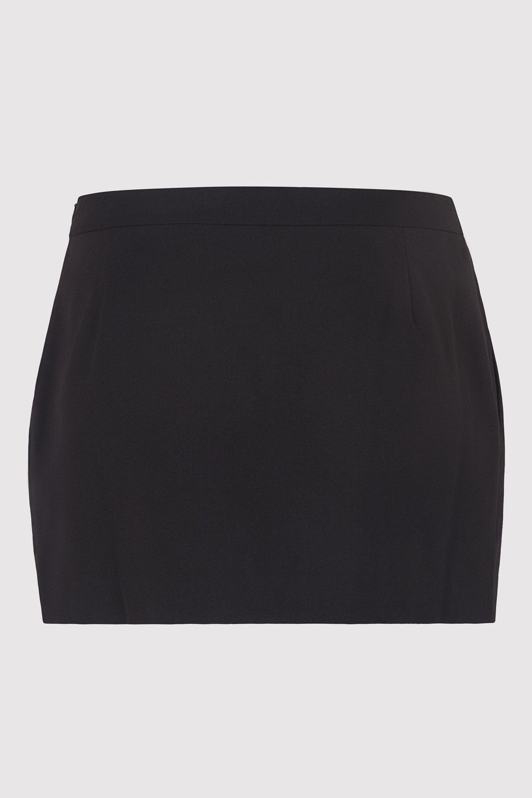 Tailored Wool Mini Skirt - Black #5