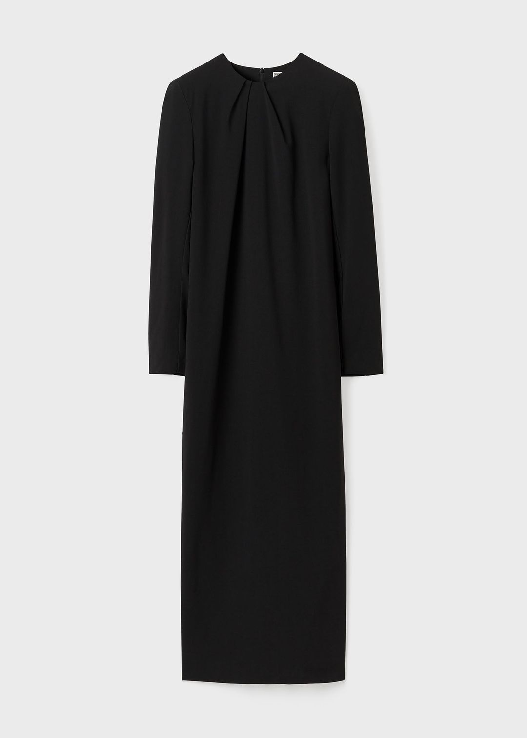 Gathered neck dress black #5