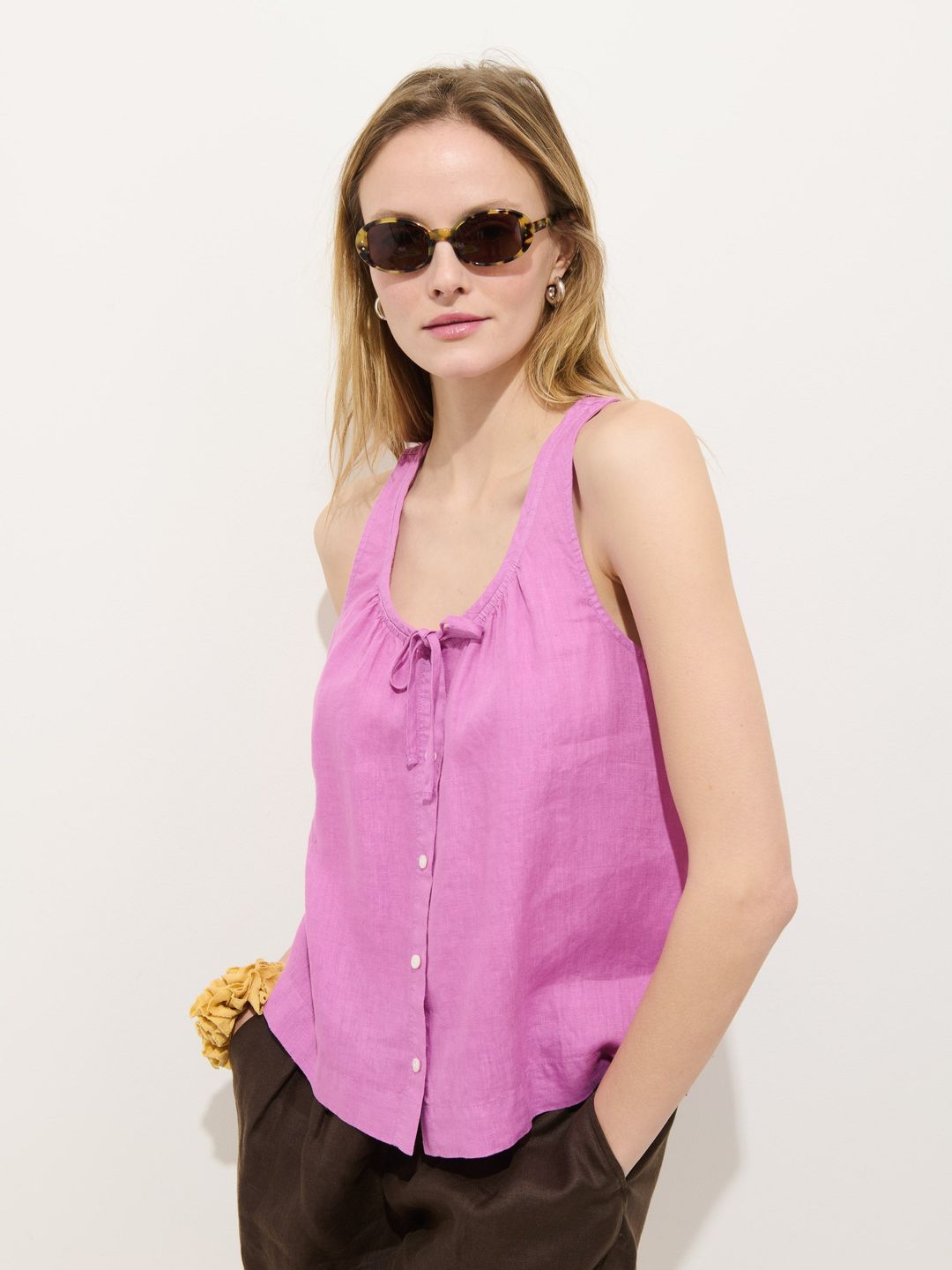 Sydney Top In Linen #4