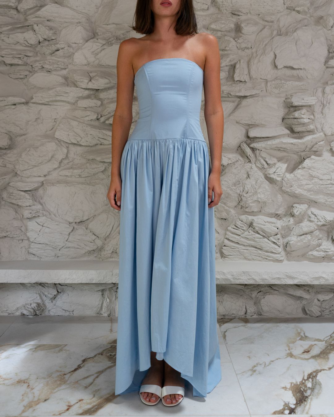 Nayara Stretch Poplin Midi Dress