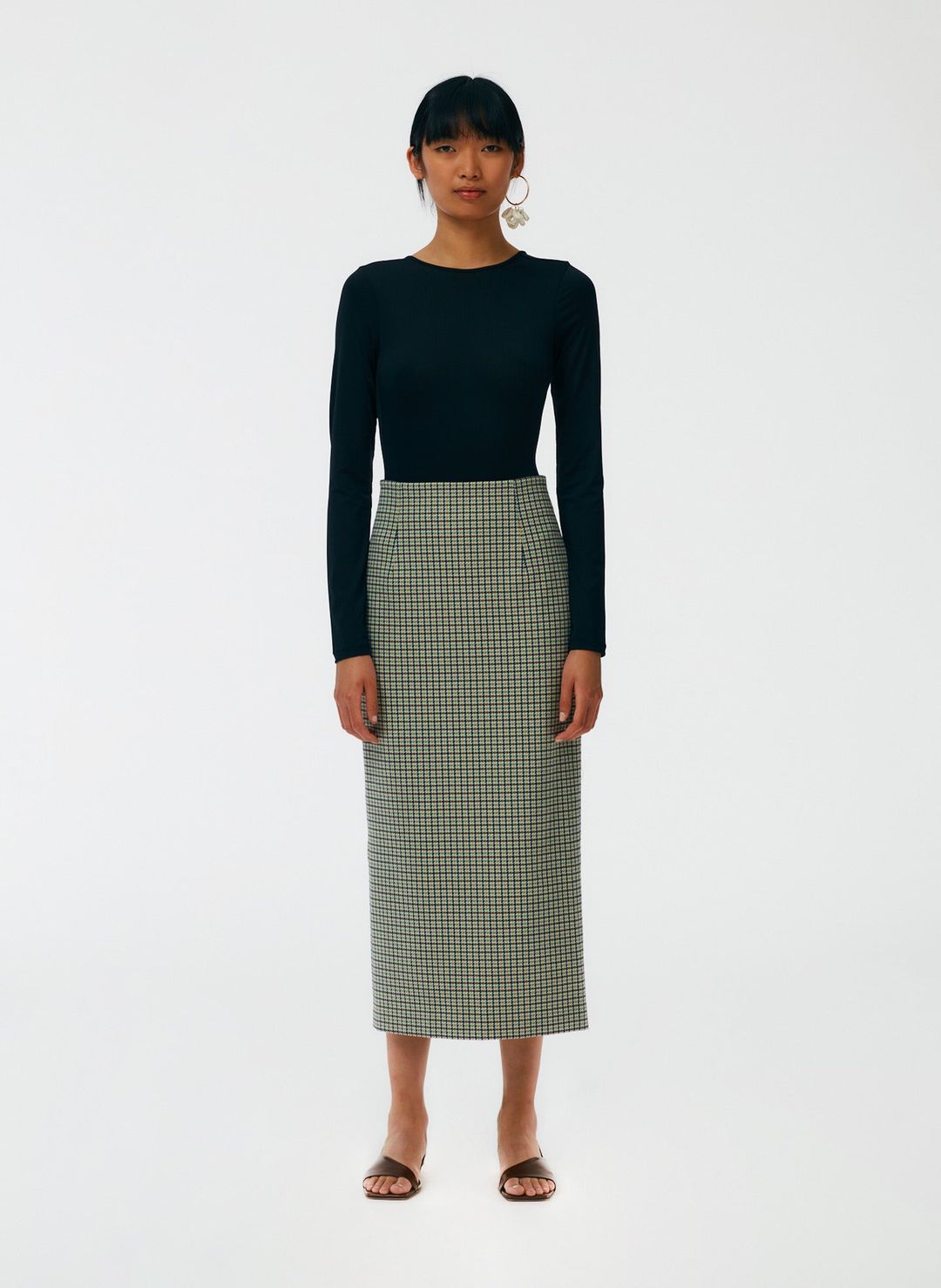 Menswear Tailored Pencil Skirt - Regular