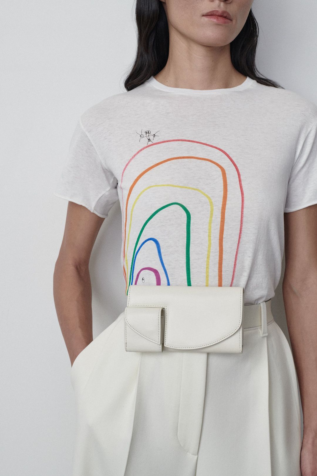 Horizontal Belt Bag in Leather #2