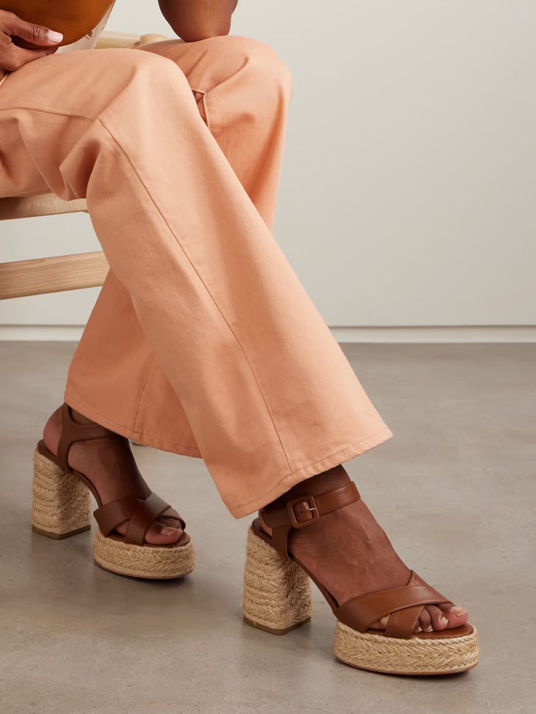 Calakala 85 leather espadrille platform sandals