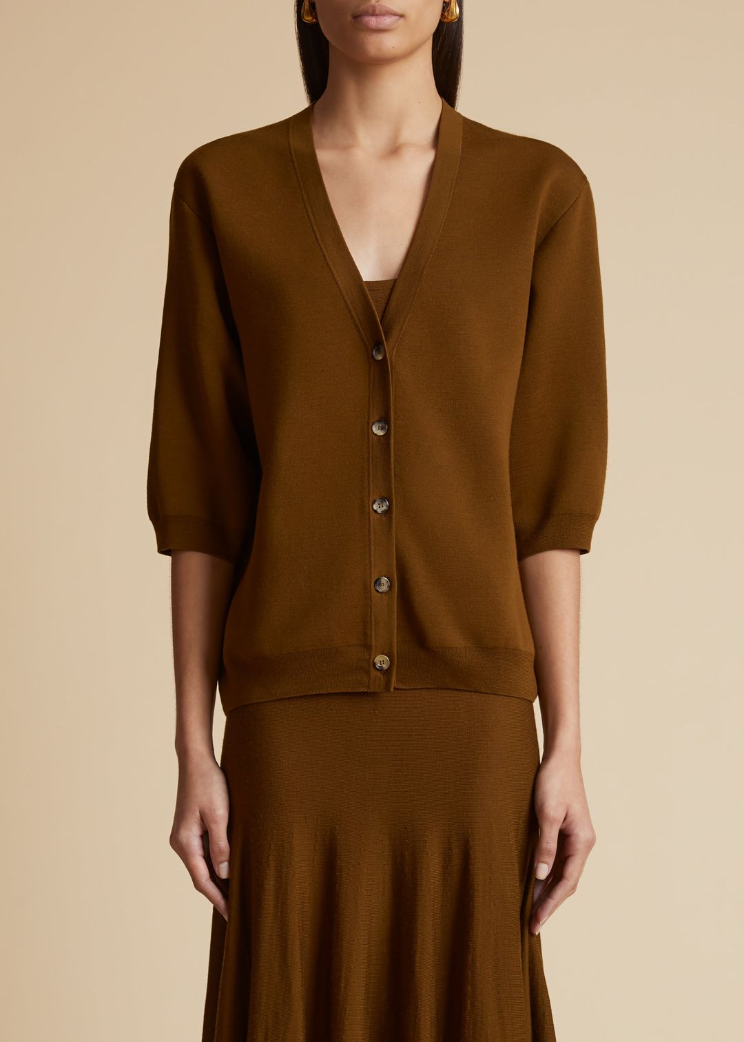 Tedi Cardigan in Dark Olive #9