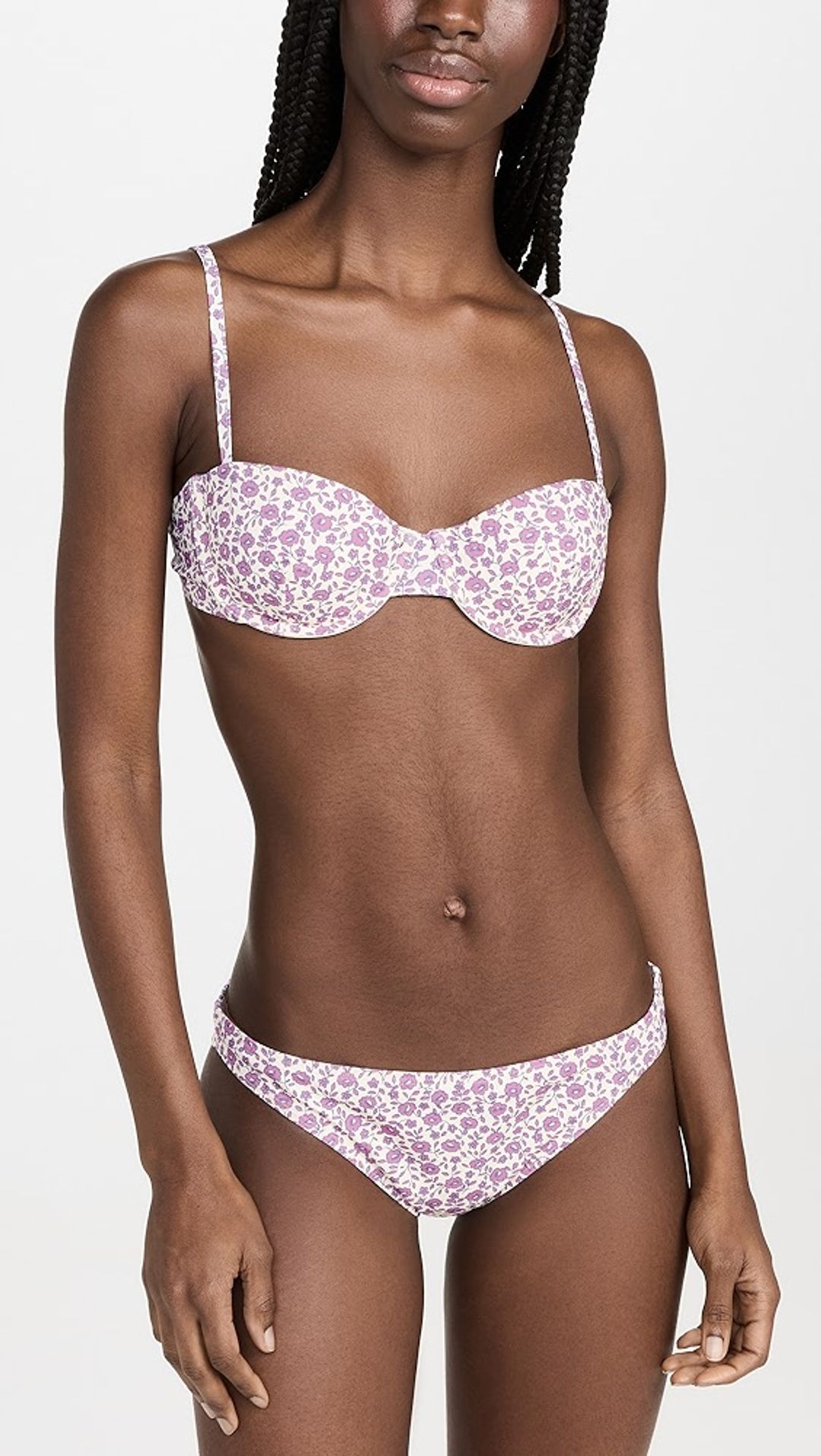 Printed underwired bikini top
