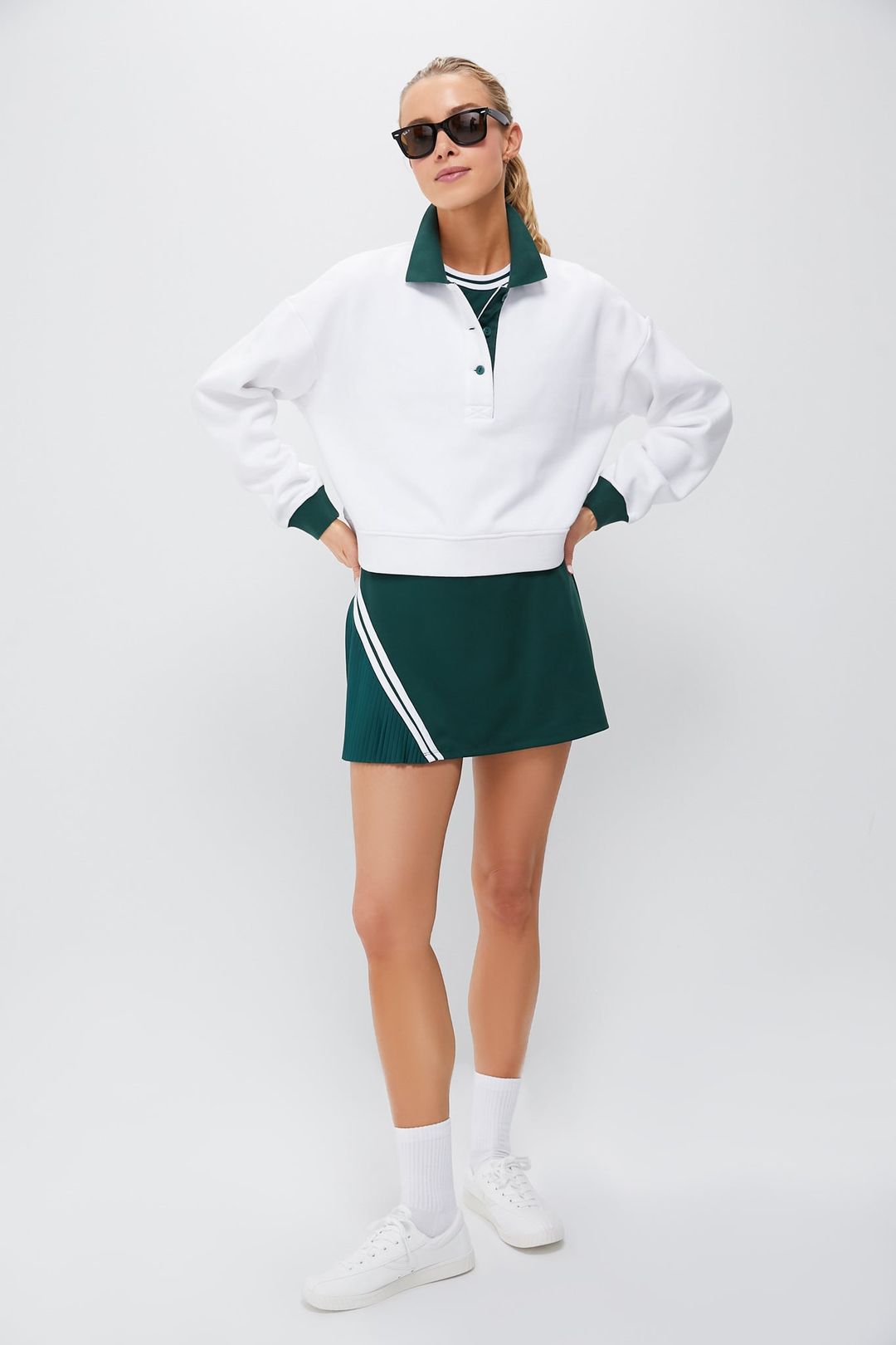 White Miles Collared Pullover #7