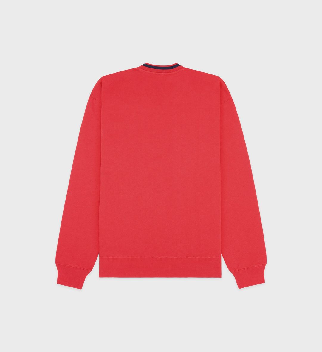 Vendome V-Neck Sweatshirt - Ruby/White