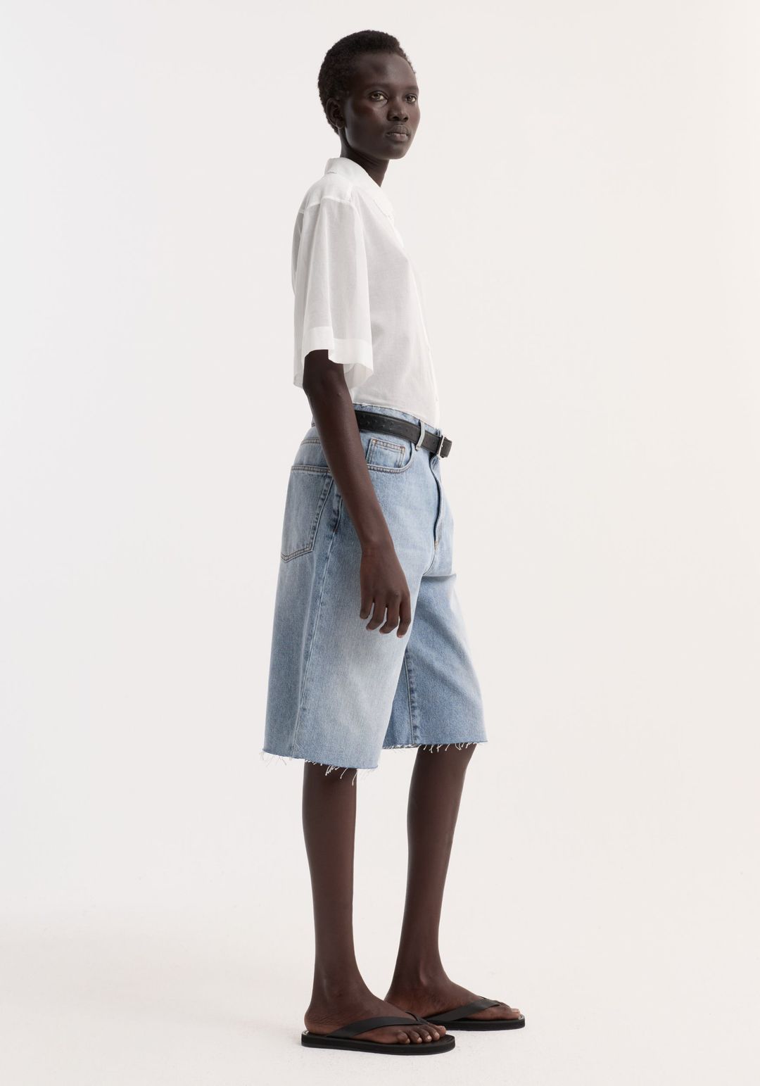 Embroidered muslin shirt | optic white #4