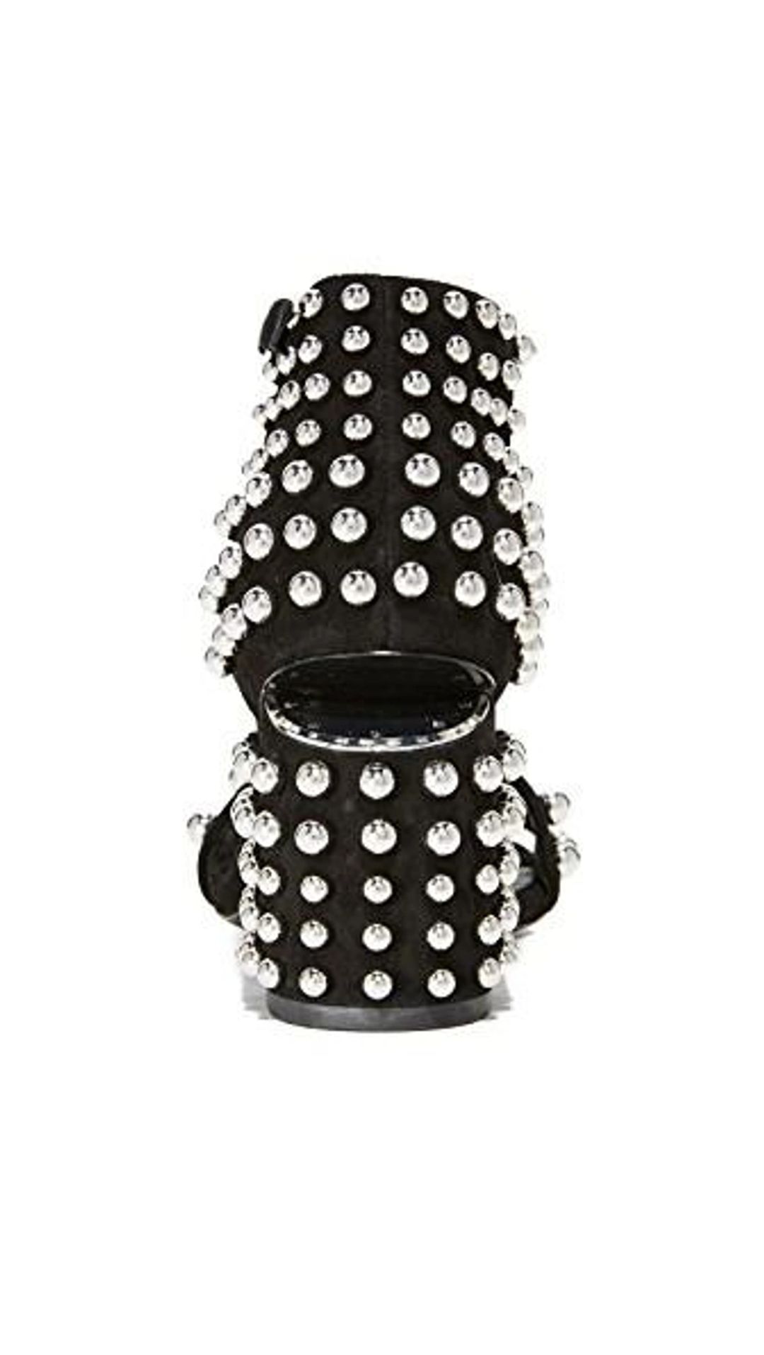 Abby Studded Tilt-heel City Sandal, Clay In Black #12