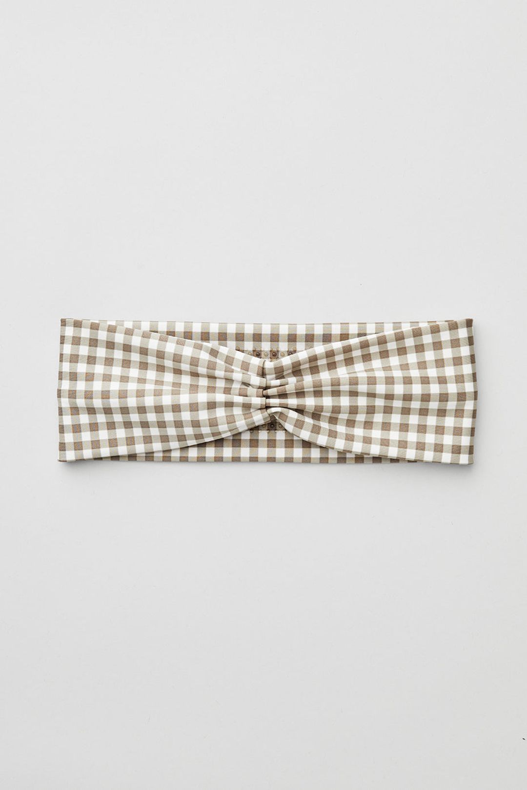 Airlift Gingham Headband - Macadamia