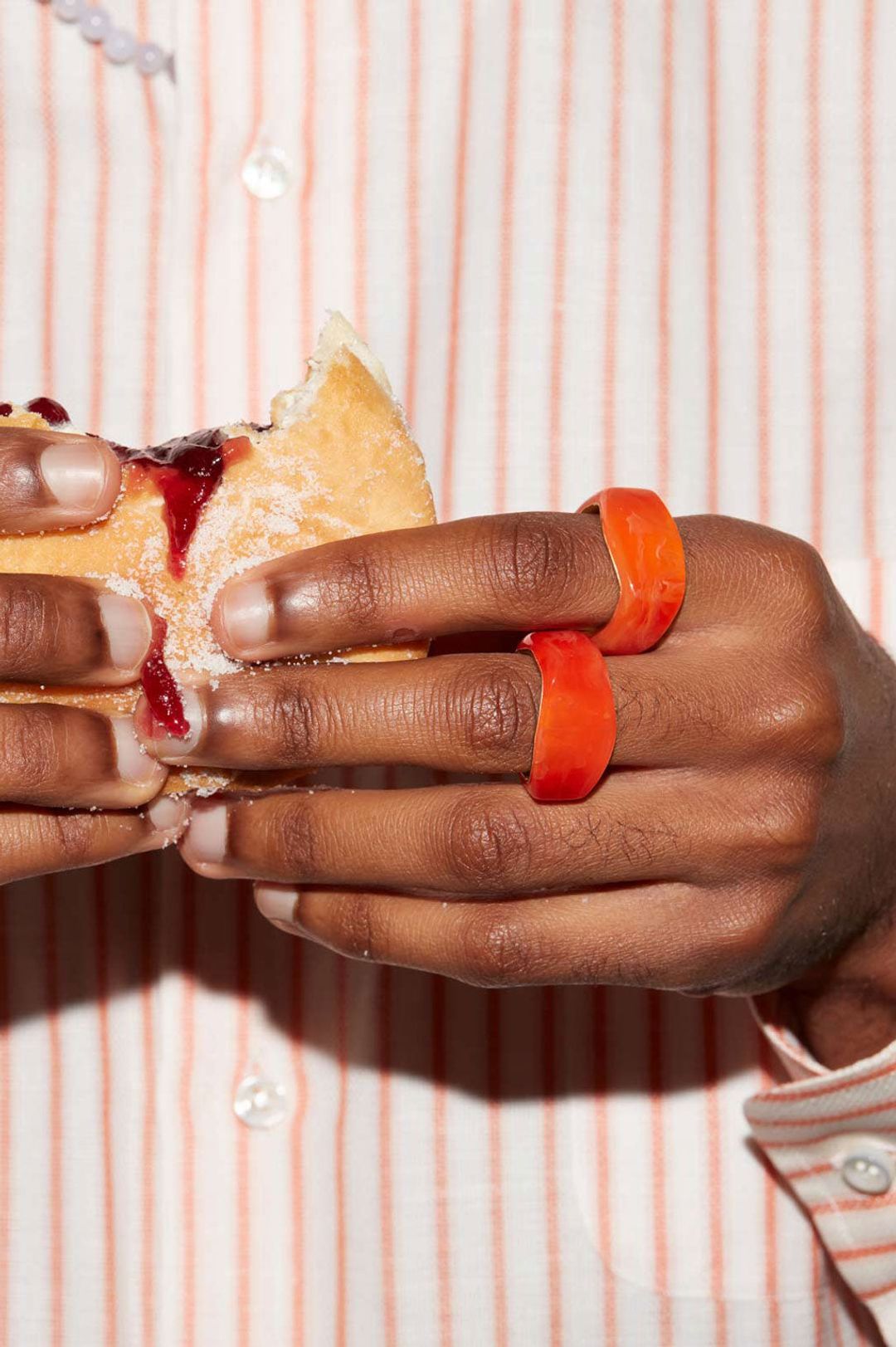 A Virtuous Circle? - Orange Bio Resin and Gold Vermeil Signet Ring