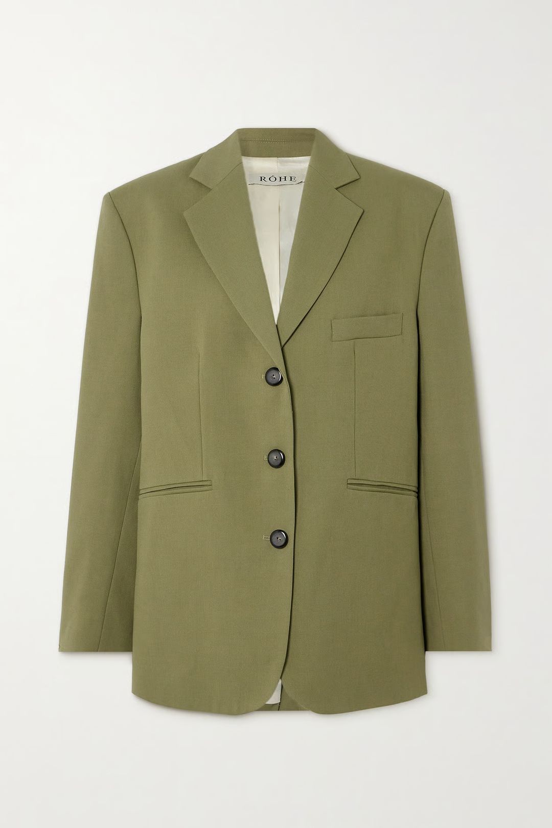 Oversized Grain De Poudre Wool Blazer #6