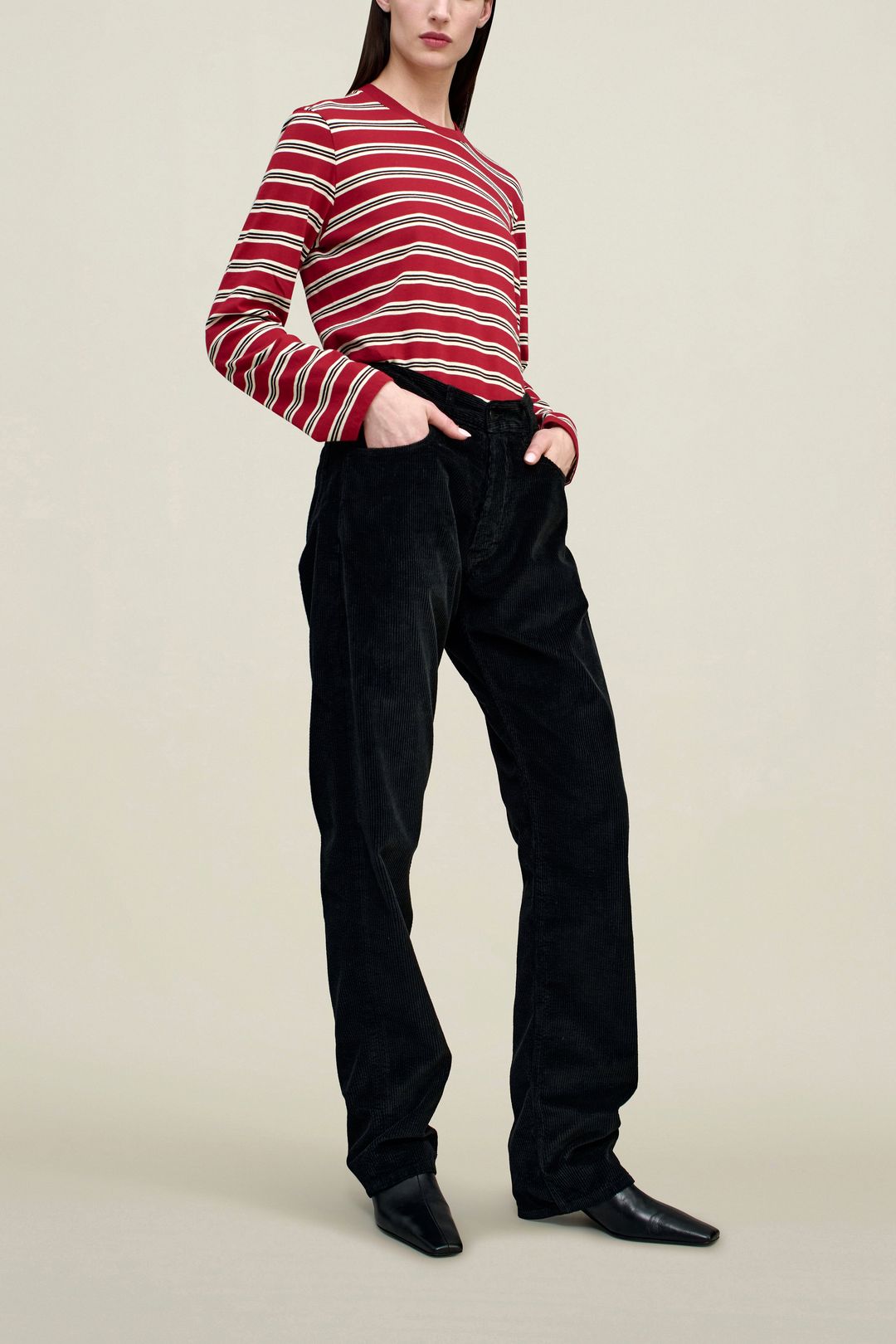 Wynn Long Sleeve in Amarena Stripe #2