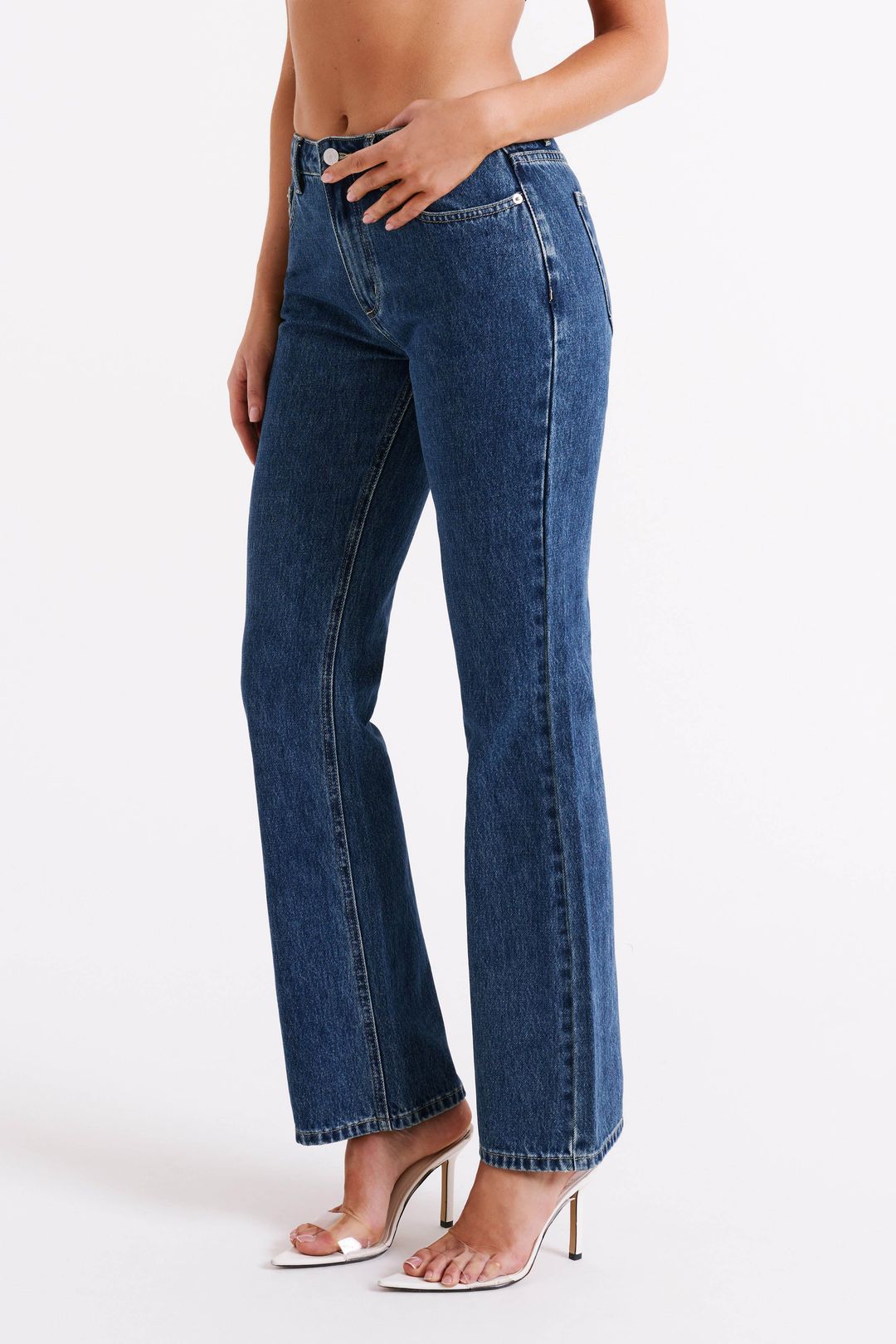 Stephy Low Rise Straight Leg Denim Jean - Dark Blue #8