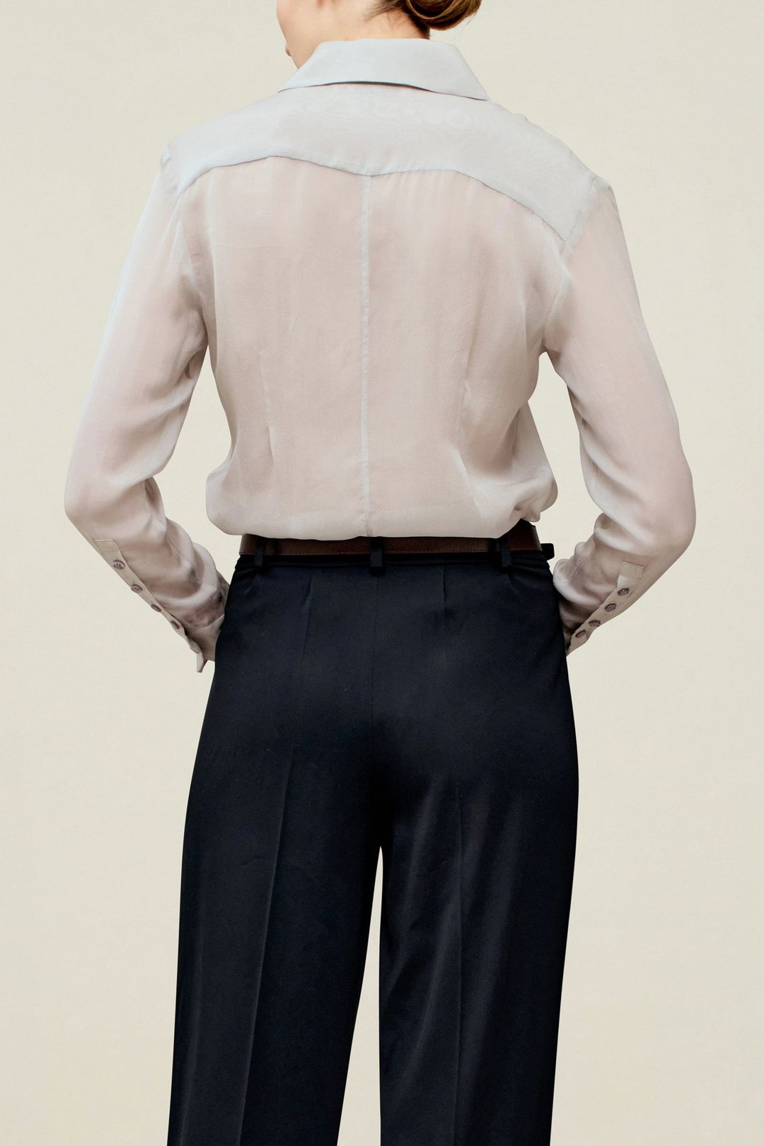 Léa Slim Blouse in Silk Chiffon #4