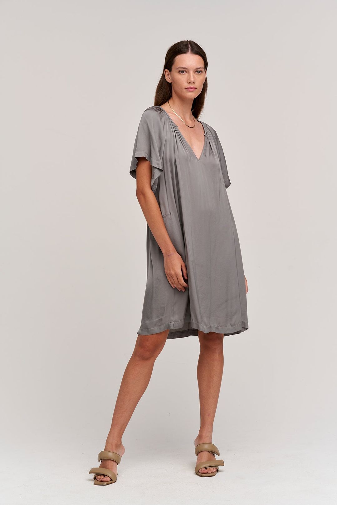 SUZANNA SATIN VISCOSE DRESS #4