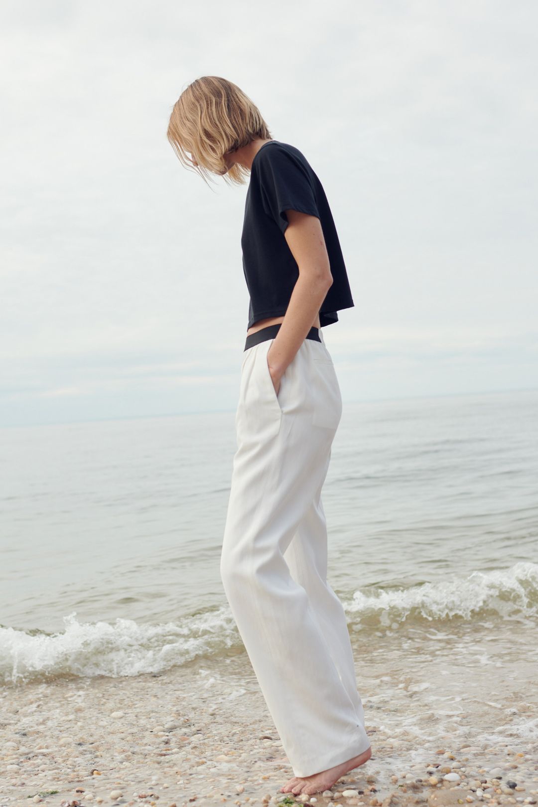 The Cropped Perfect Tee In Black #5