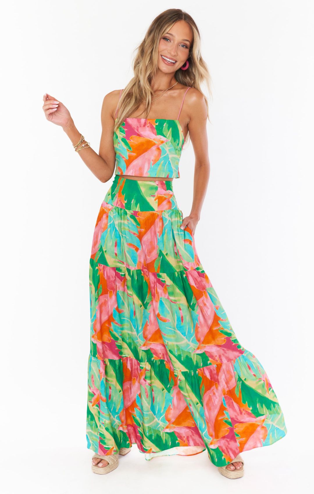 Melody Maxi Skirt ~ Tropics Palm #8