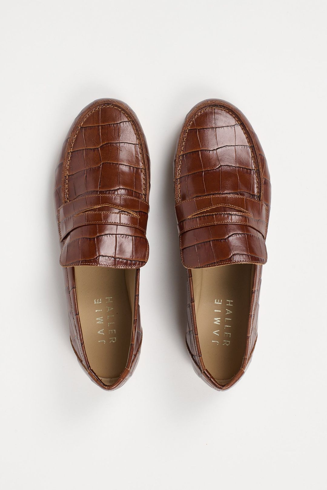 The Penny Loafer in Brown Croc