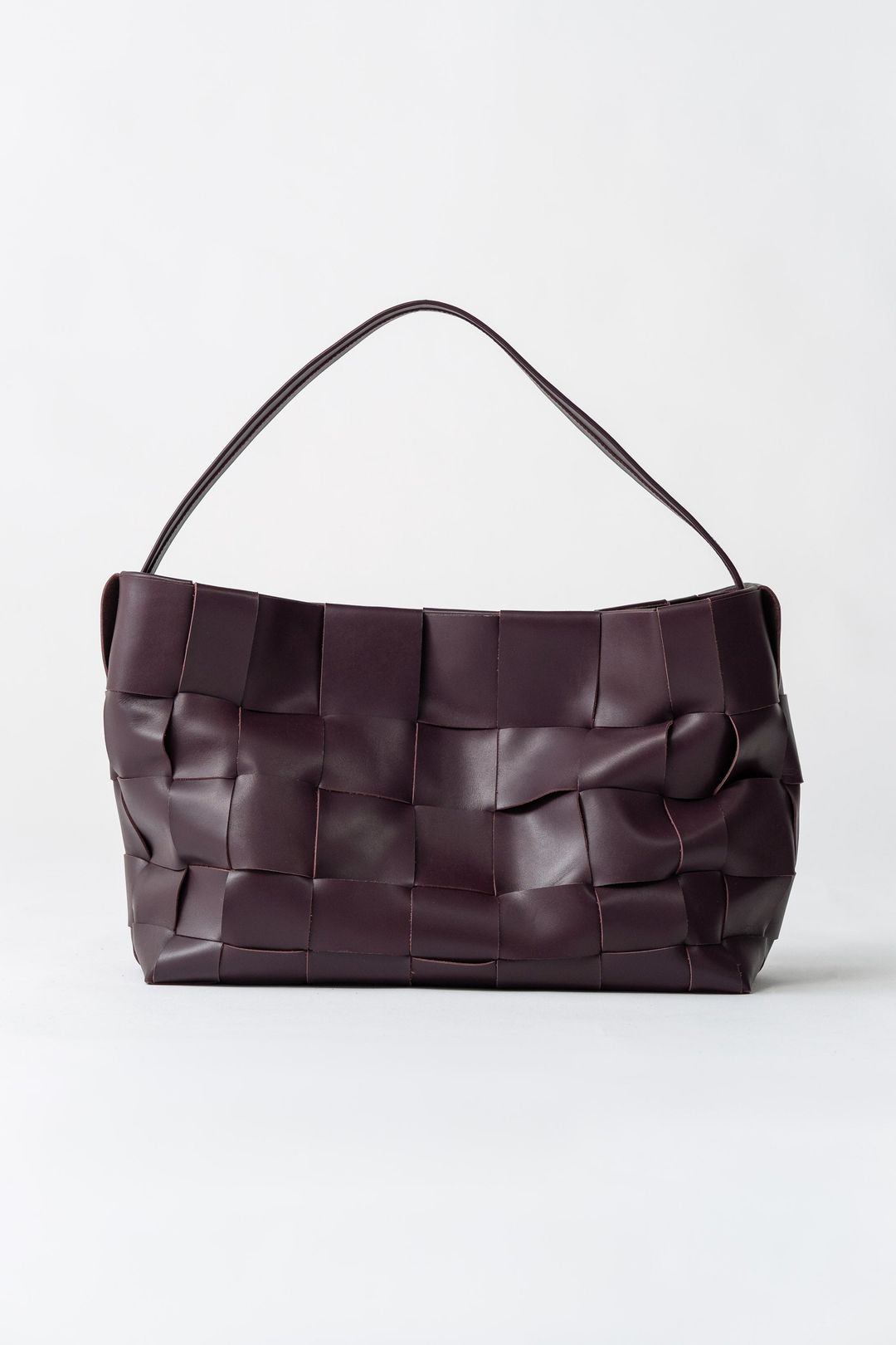 Woven Large Tote - Plum #5