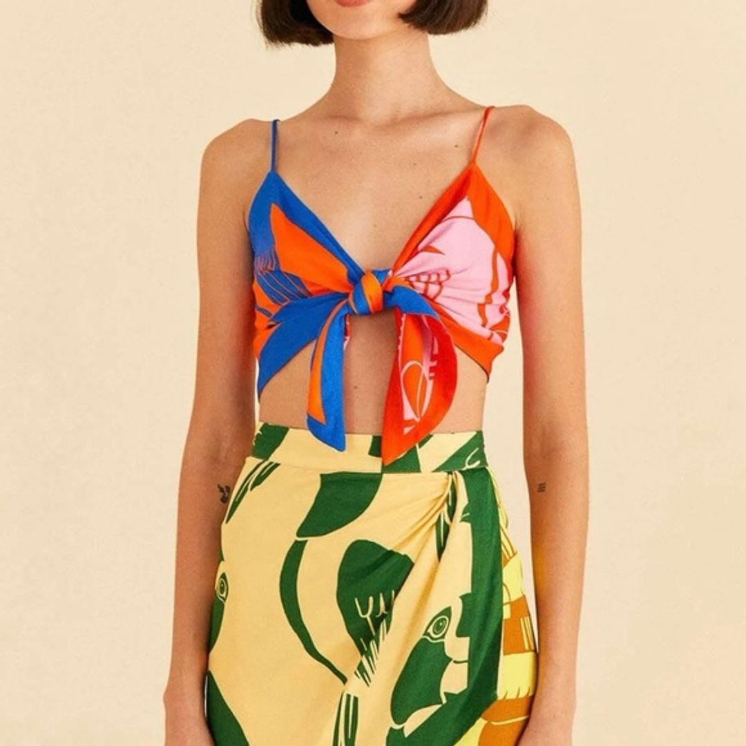 Mixed rainbow toucans miniskirt #2