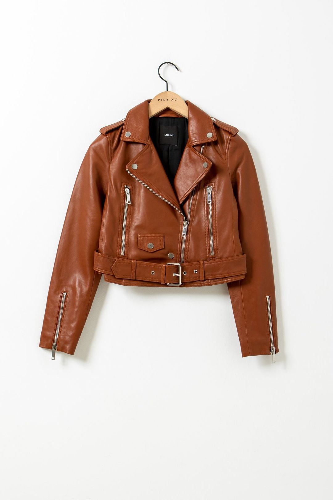 Maya cropped biker jacket