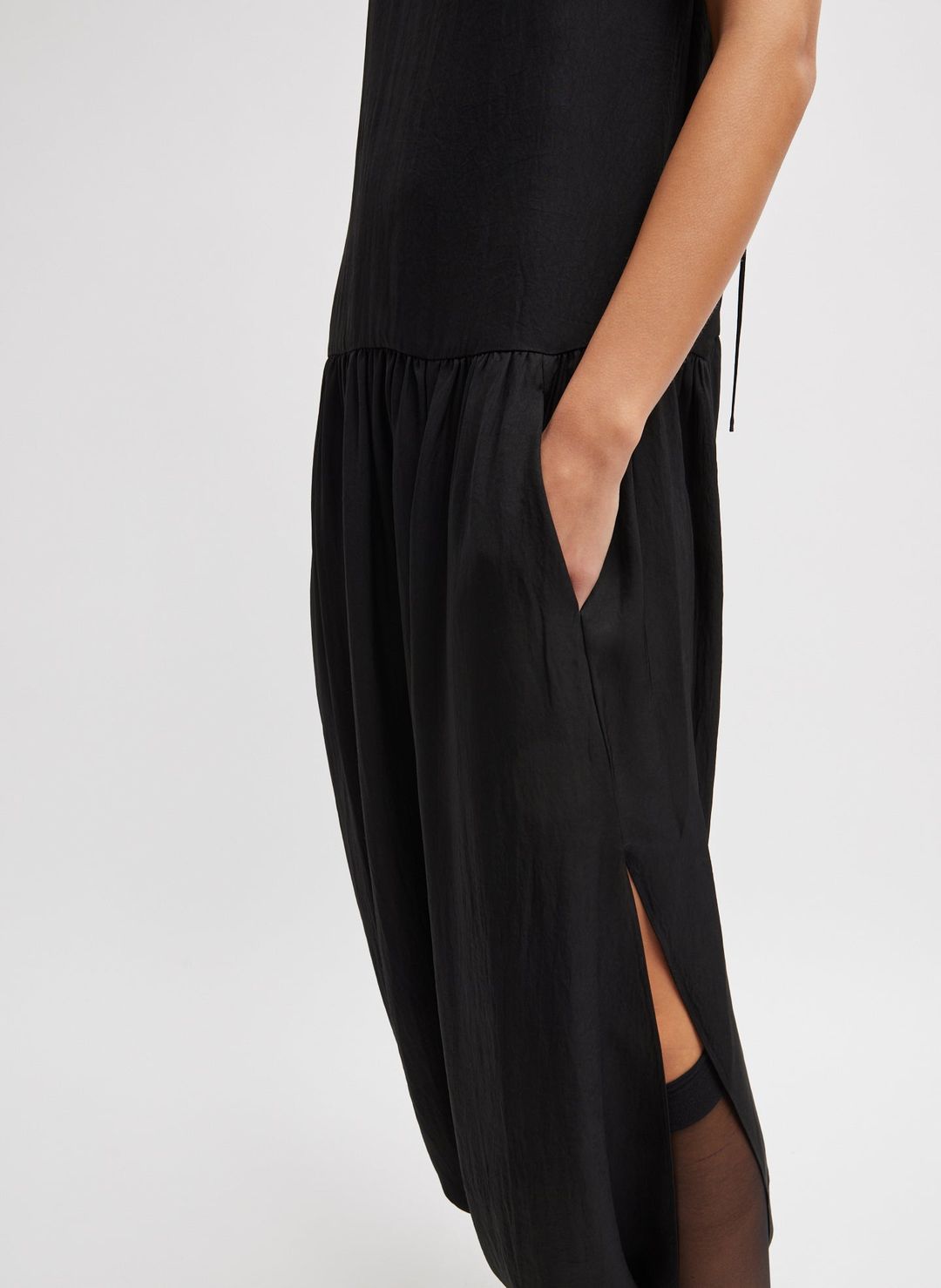 Spring Acetate Strappy Jalouise Dress #4