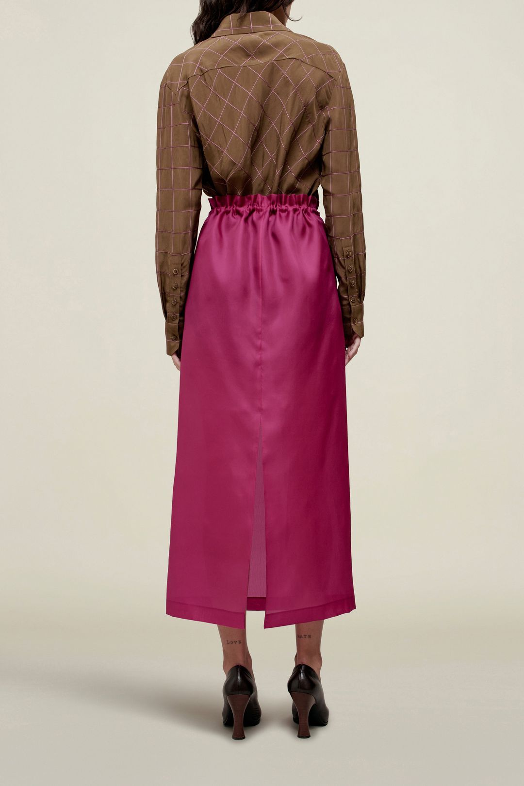 Regina Drawstring Skirt in Satin Faced Organza #5