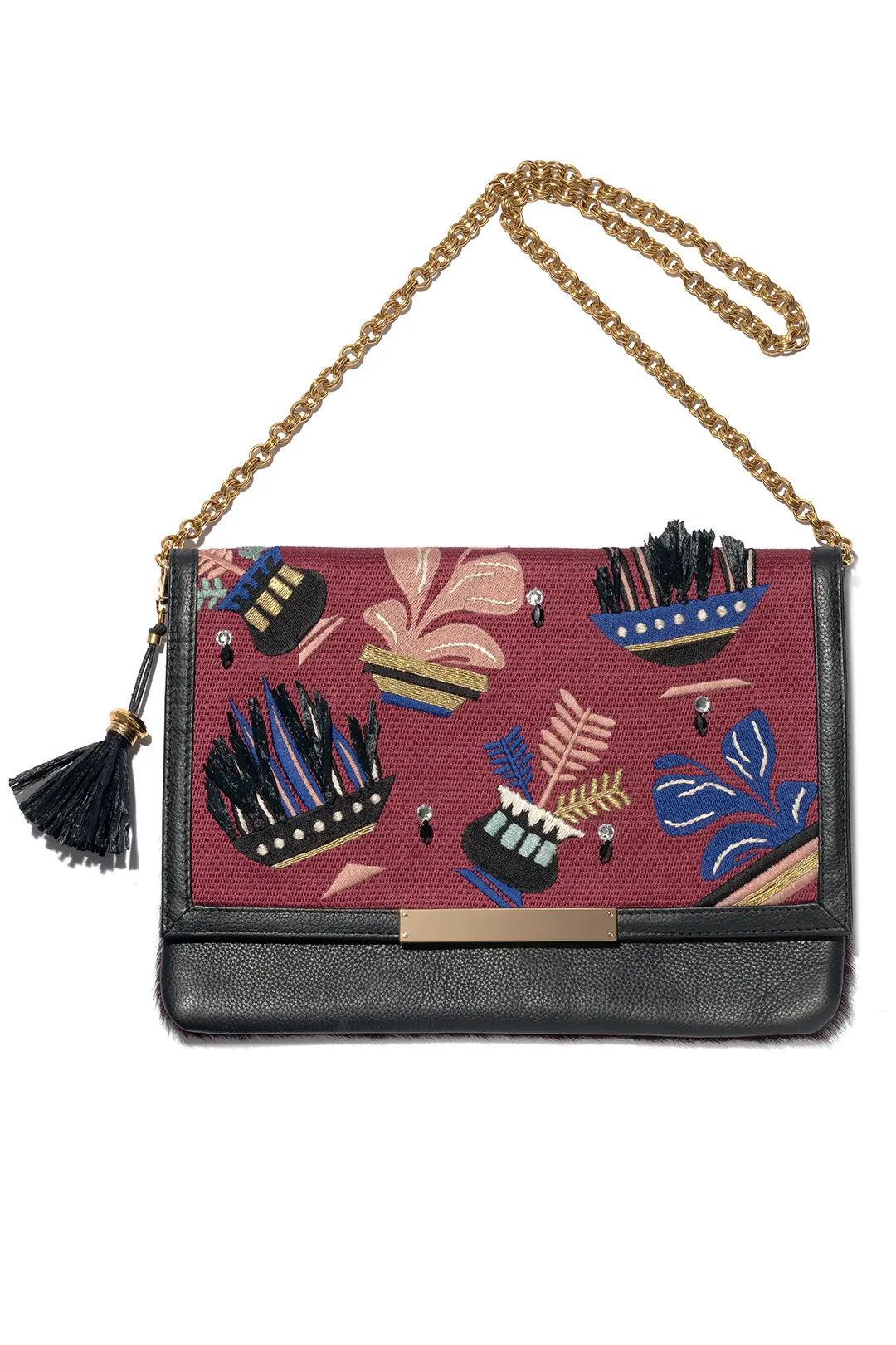 Burgundy Port of Call Clutch