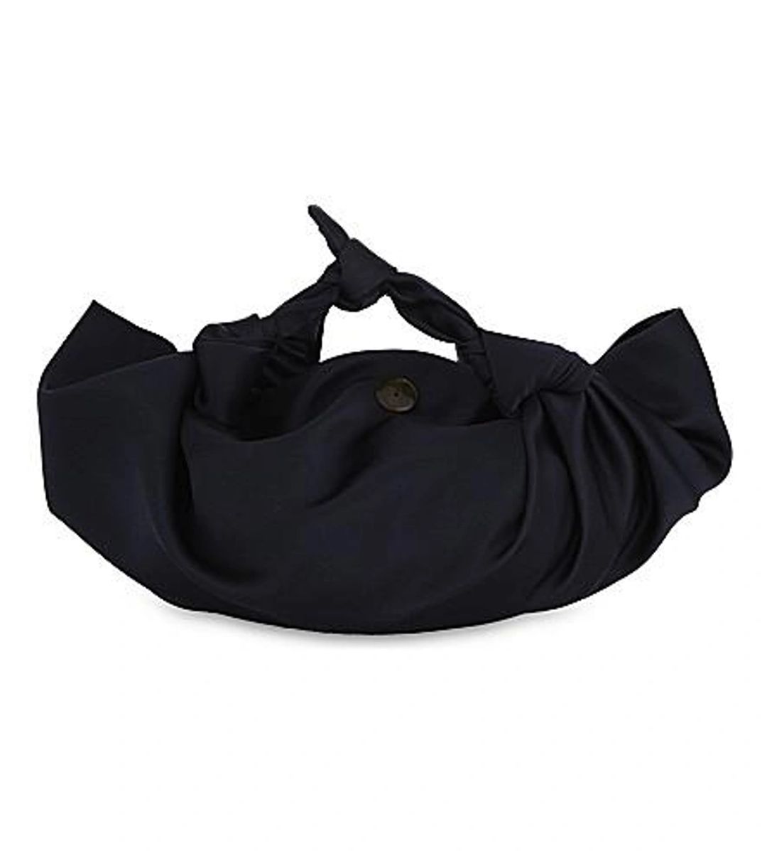 The Ascot Small Satin Hobo Bag In Navy #2