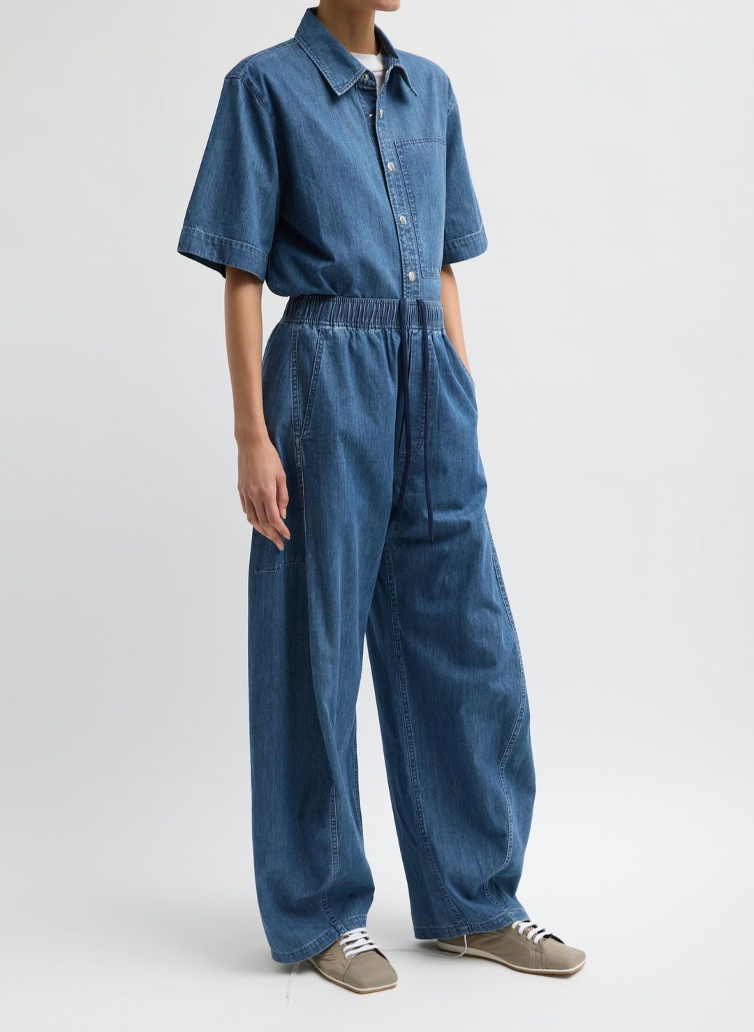 Summer Denim Classic Wash Camp Shirt #5
