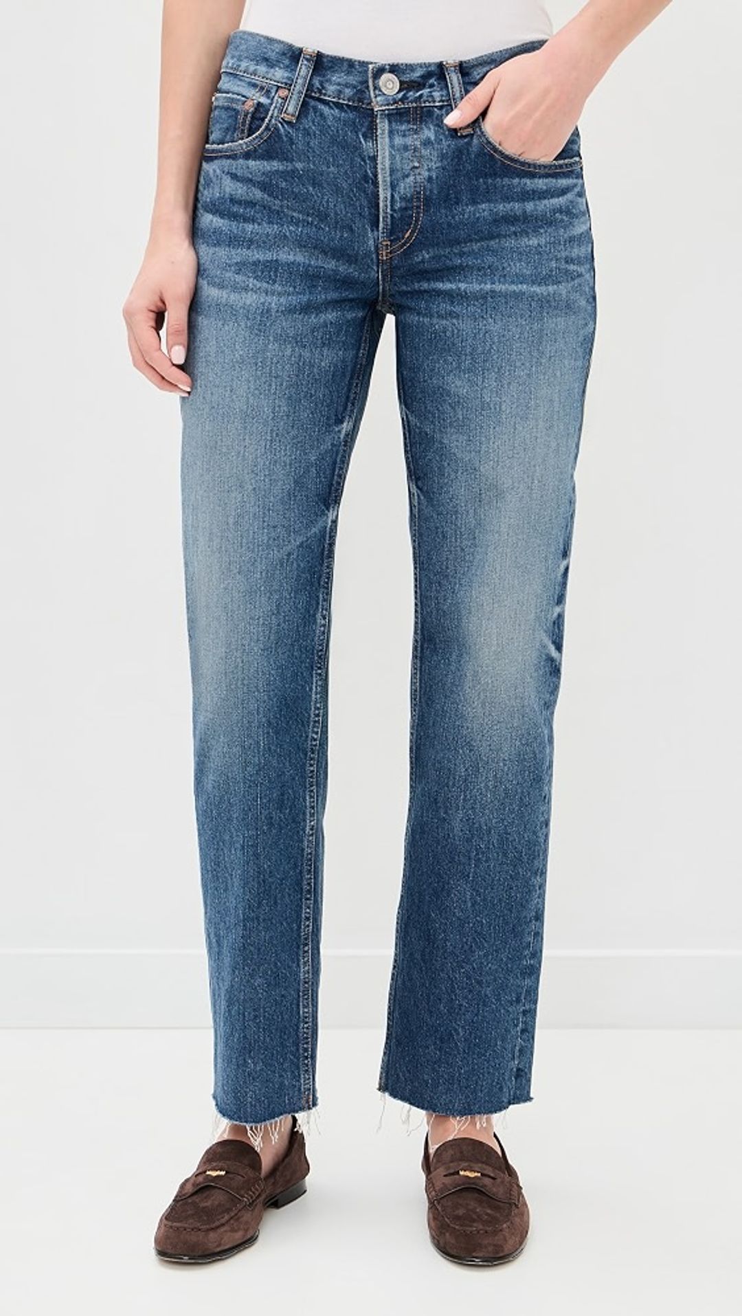 Needham Faded Straight-leg Jeans #6