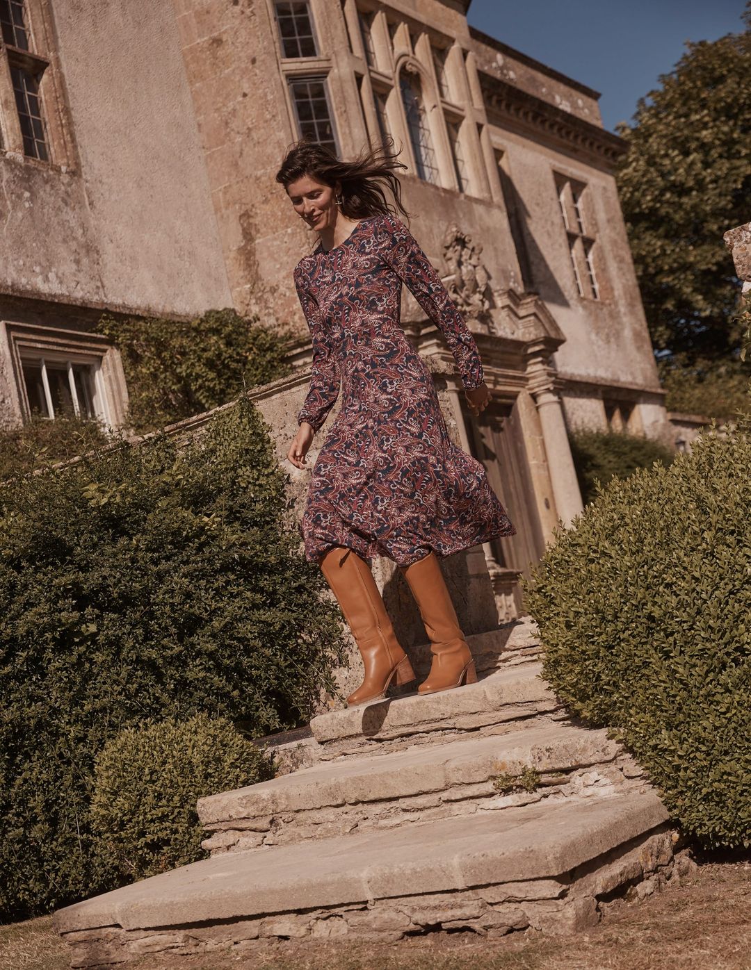 Camille Jersey Midi Dress-Purple Pansy, Paisley Lawn #5