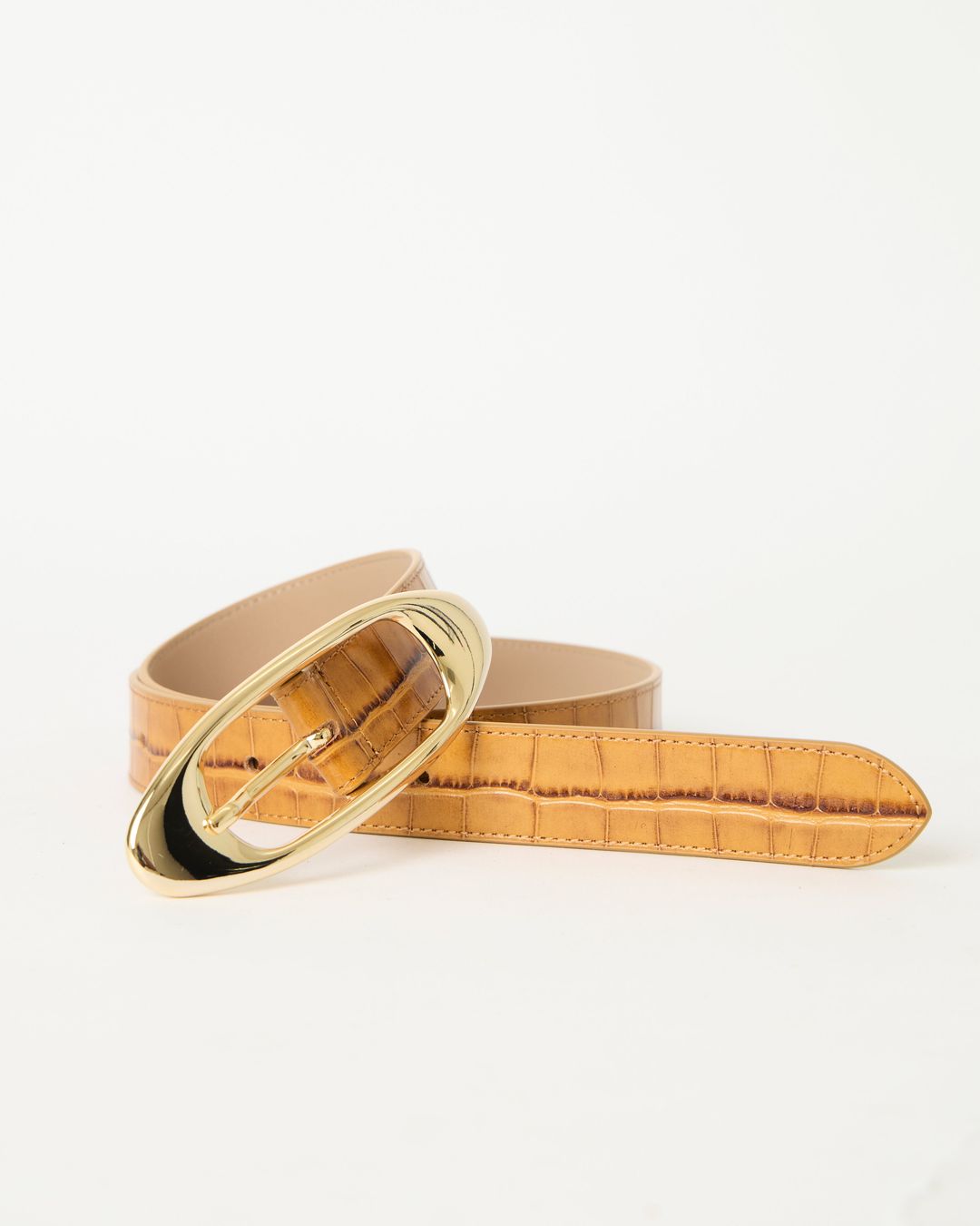 CANDICE CROCO LEATHER BELT #3