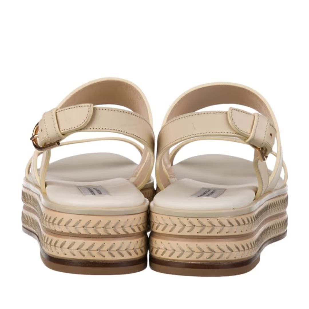Cream Leather Espadrilles #3