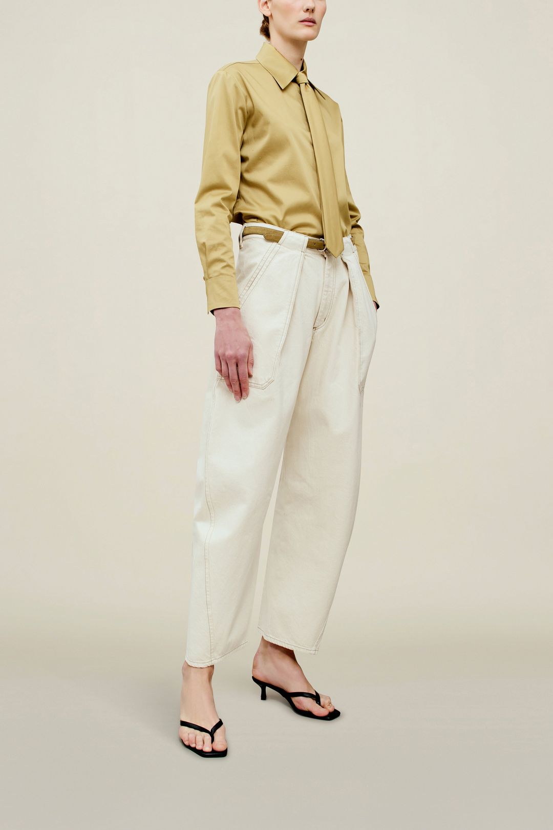 Billie Tie Blouse in Cotton Sateen #4